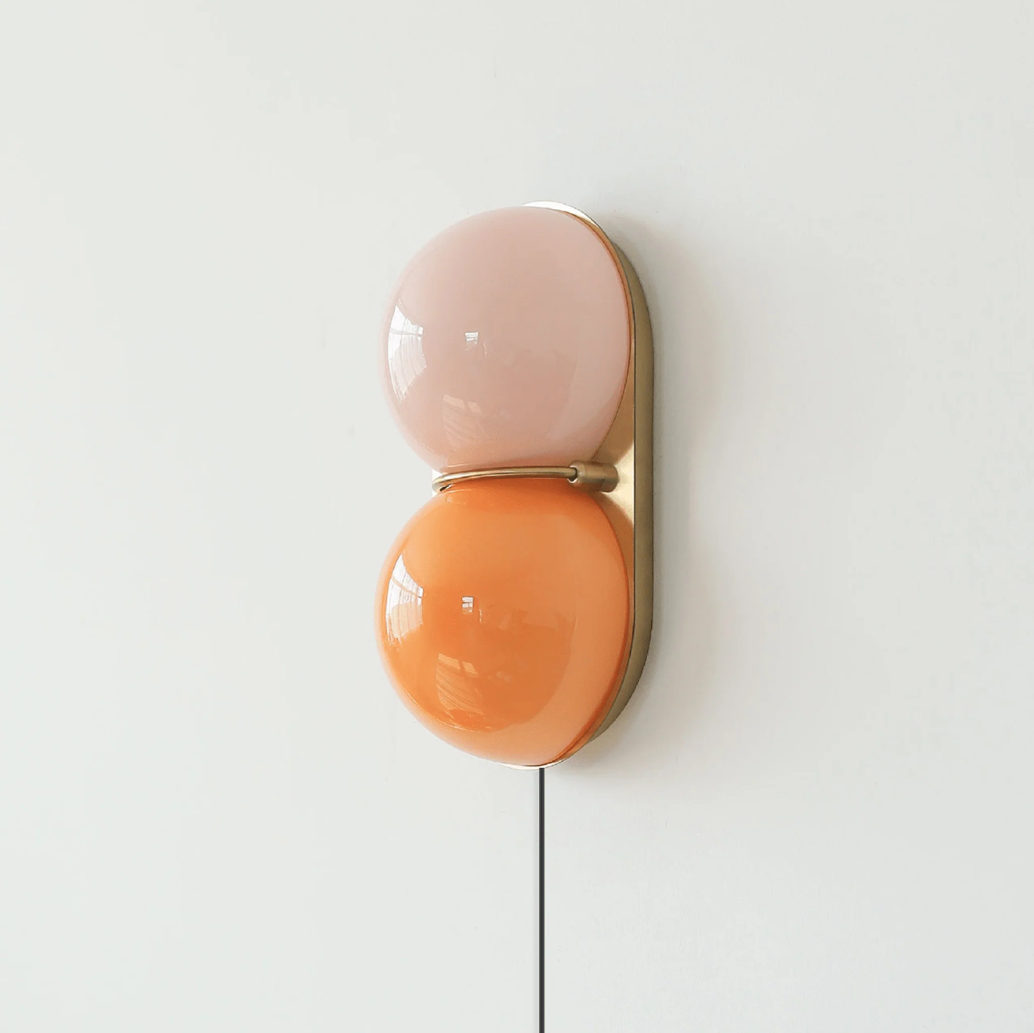 Two Globe Glass Plug-in Wall Sconce - Image 5