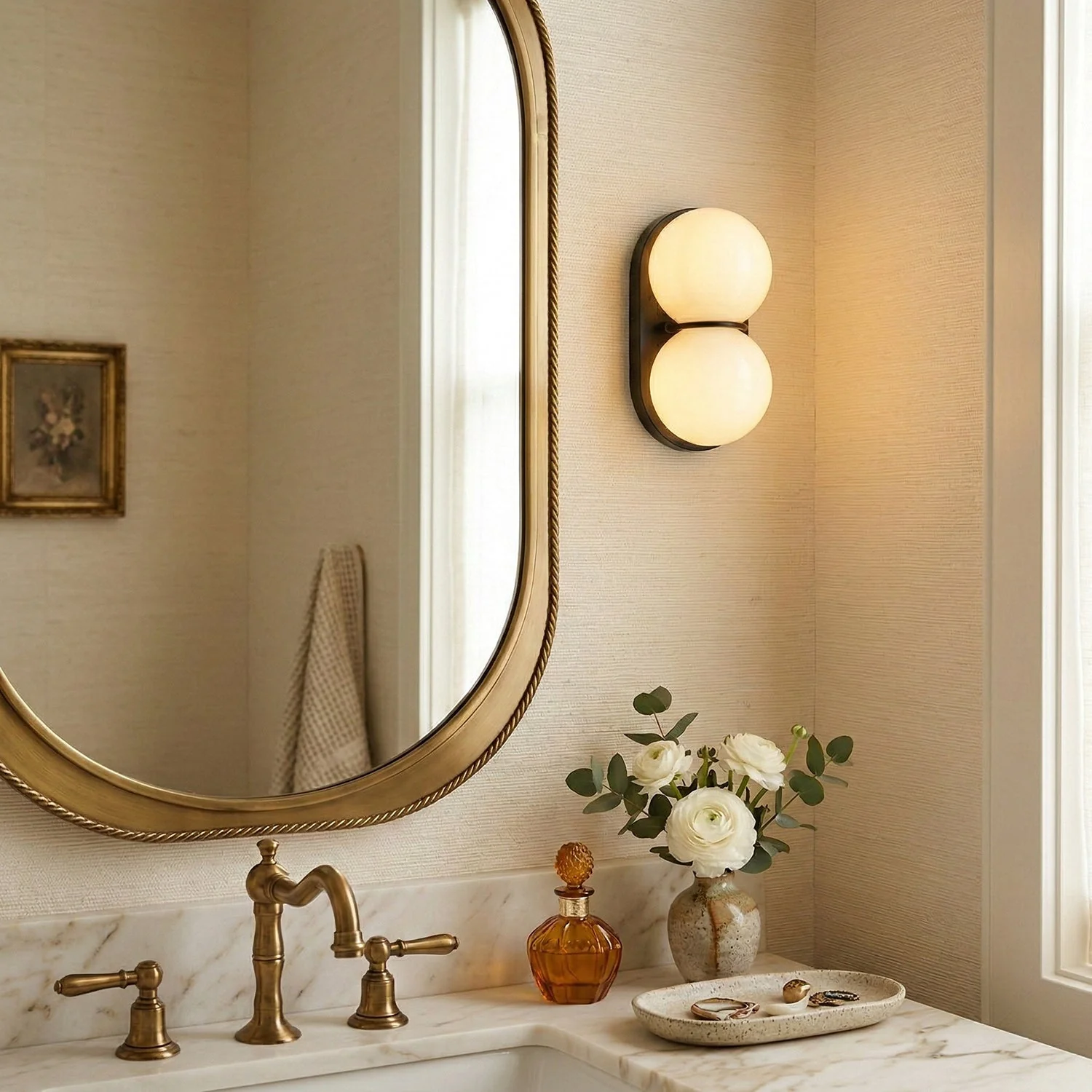 Two Globe Glass Wall Sconce - Image 21
