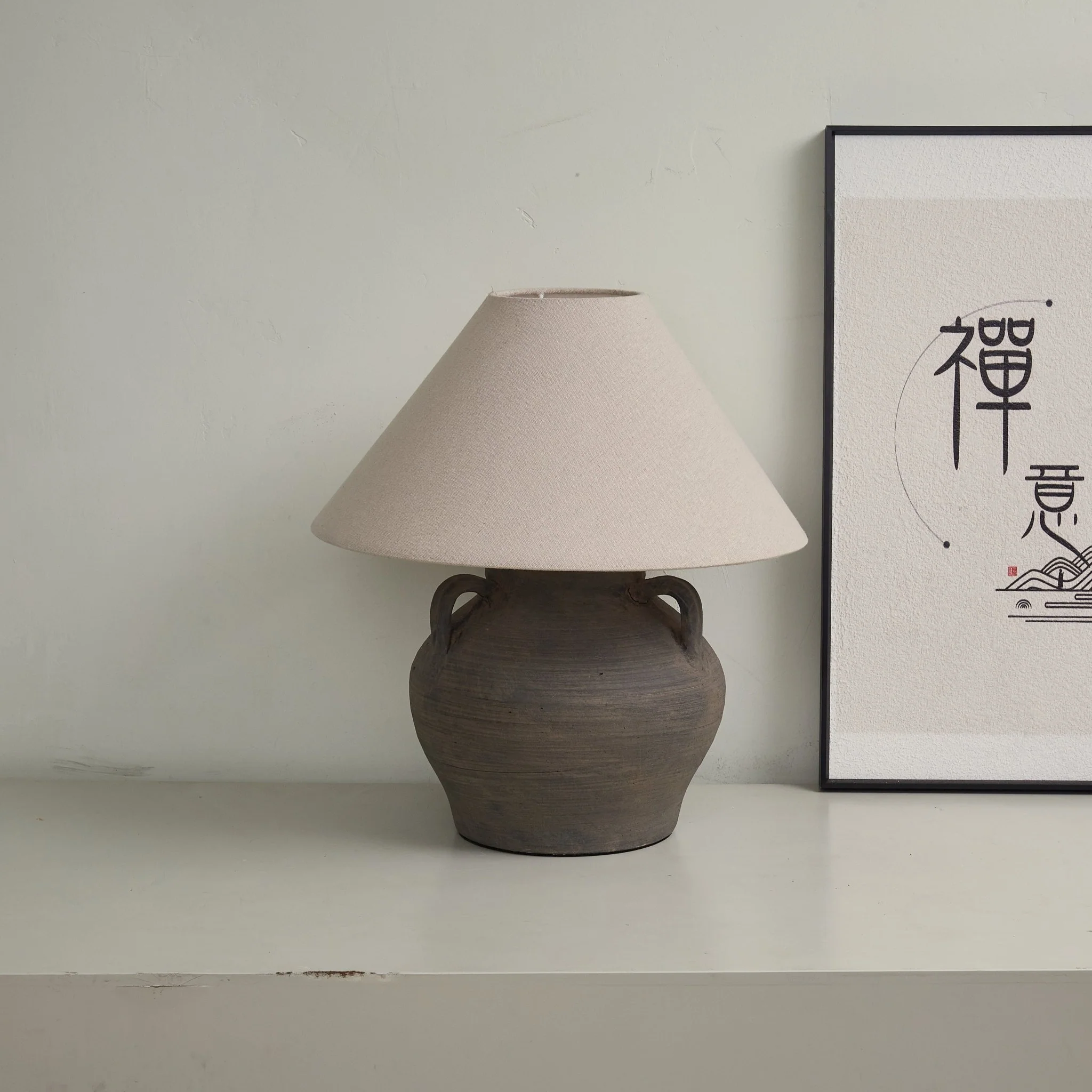 Two Handled Ceramic Jar Table Lamp - Image 11