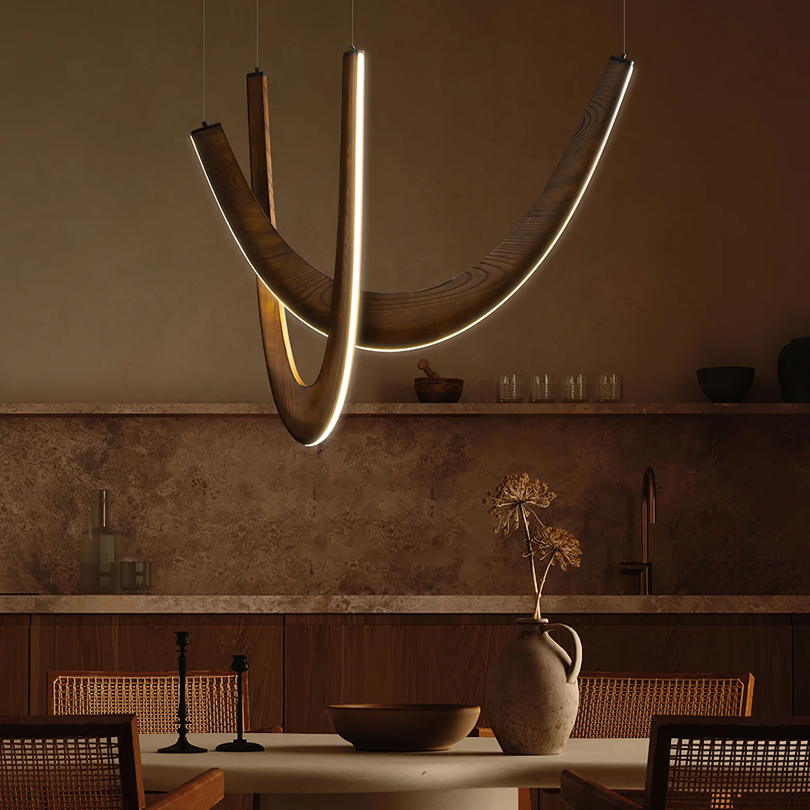 U Wooden Pendant Lamp - Image 11