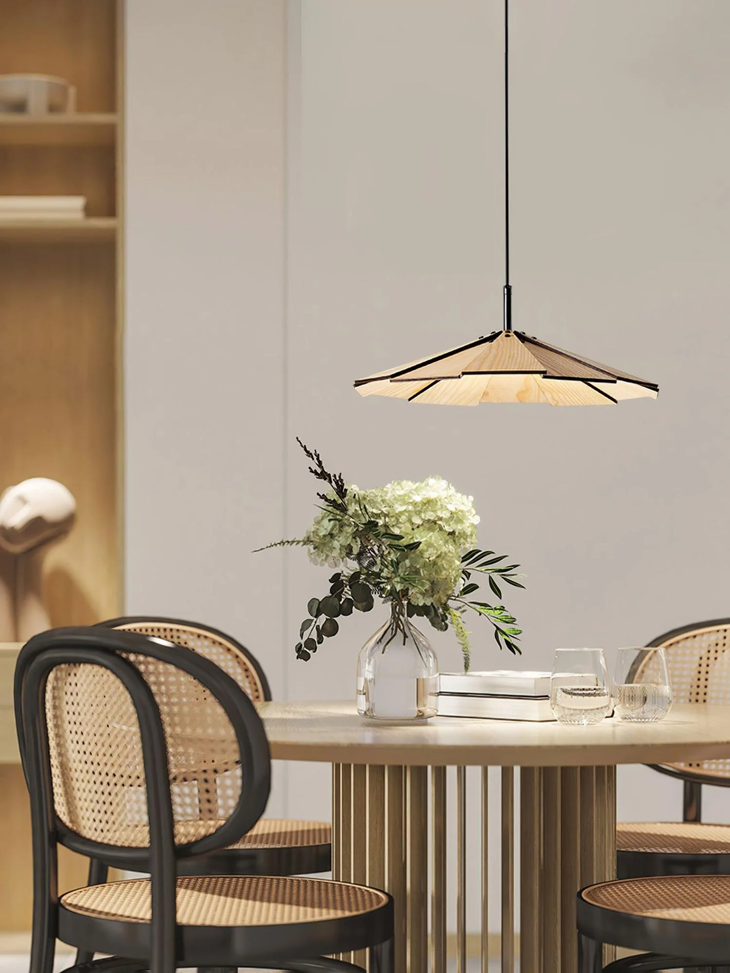 Umbrella Wooden Pendant Light - Image 5