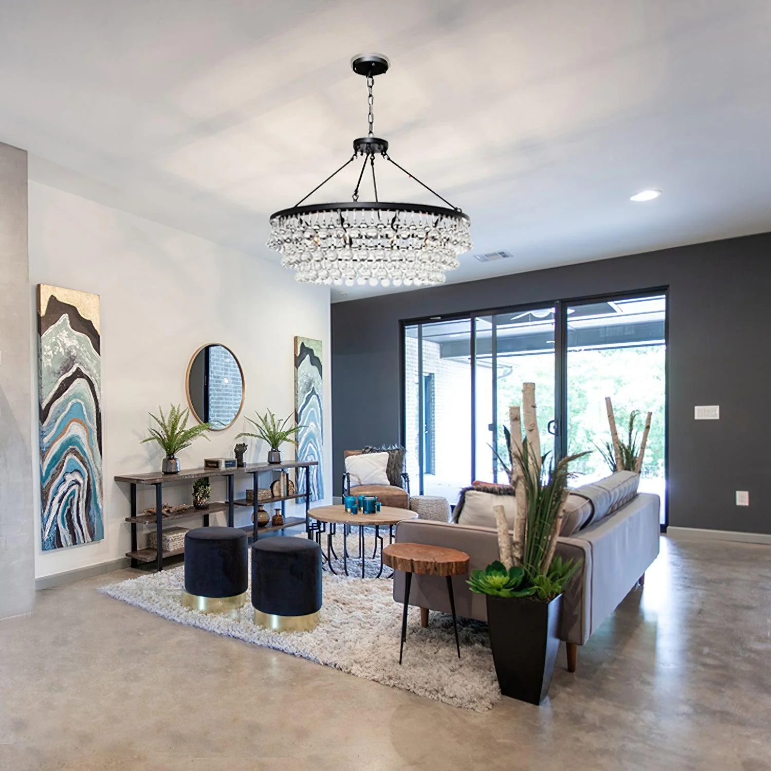 Unique Tiered Crystal Chandelier - Image 7