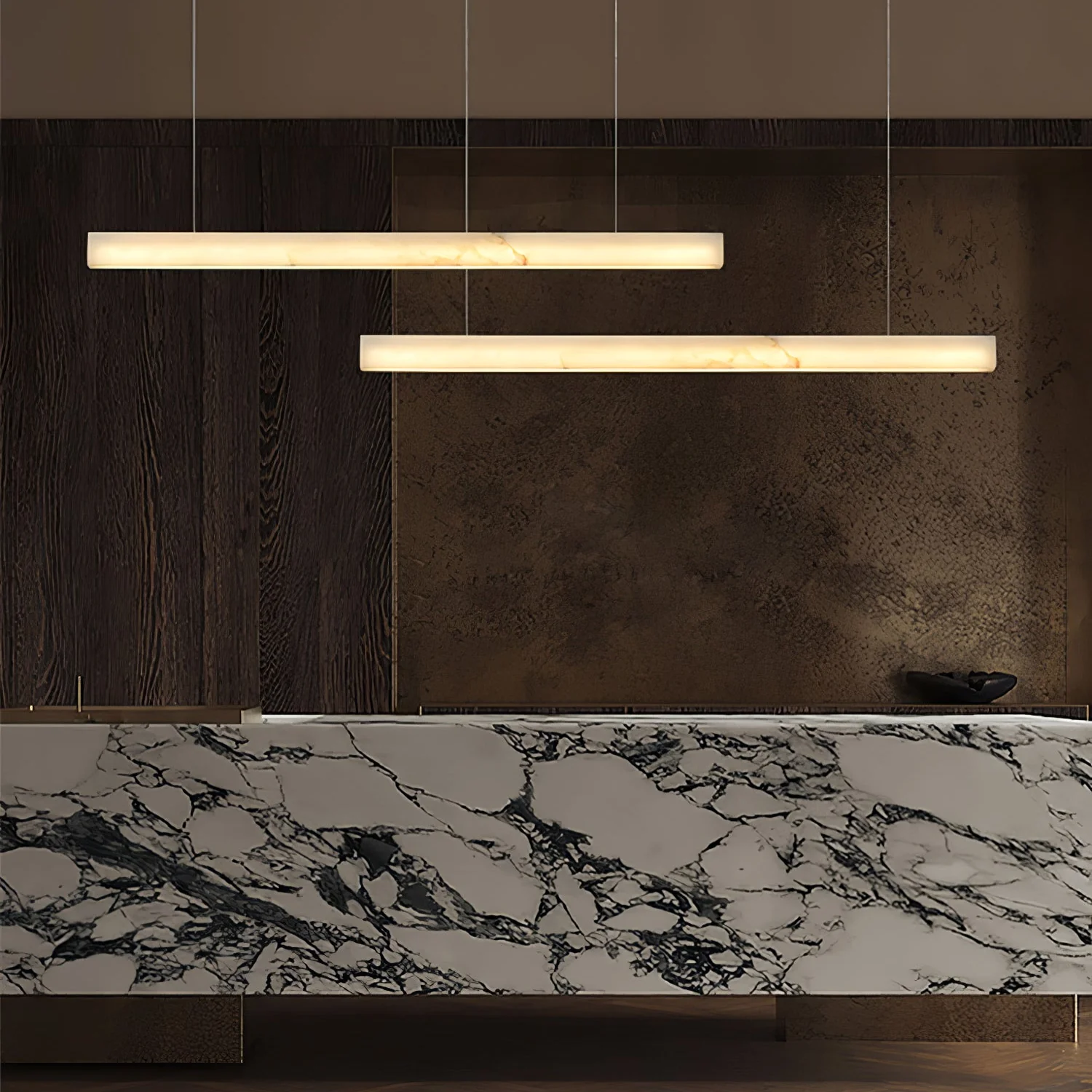 Velmore Linea Alabaster Pendant Lamp - Image 3