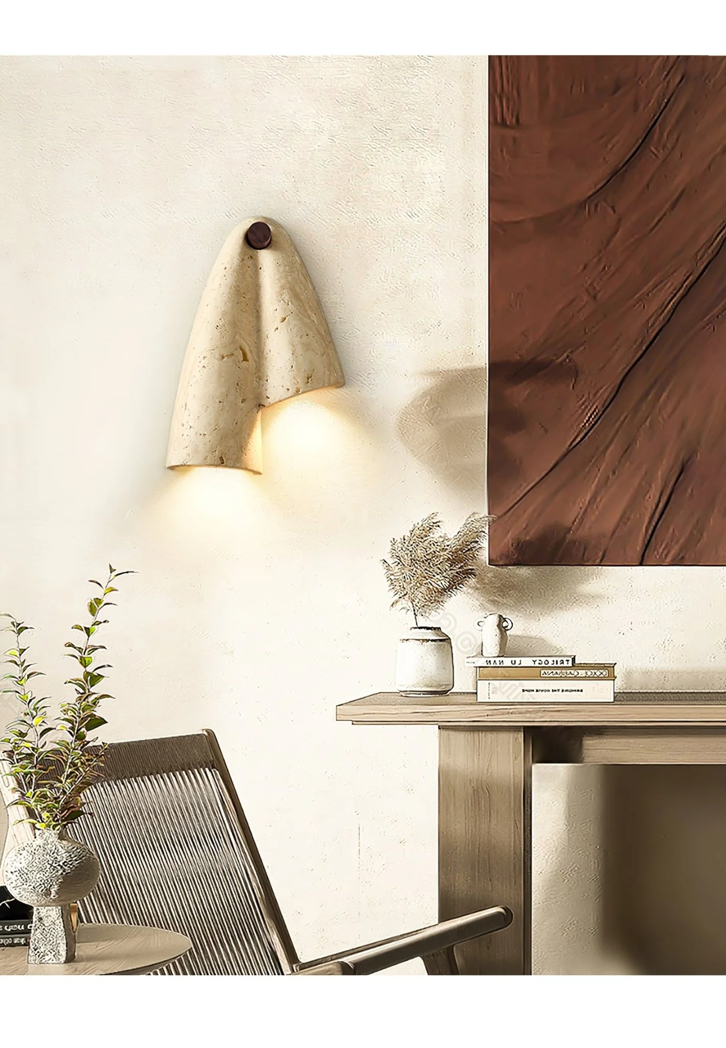 Velo Draped Stone Sconce - Image 2