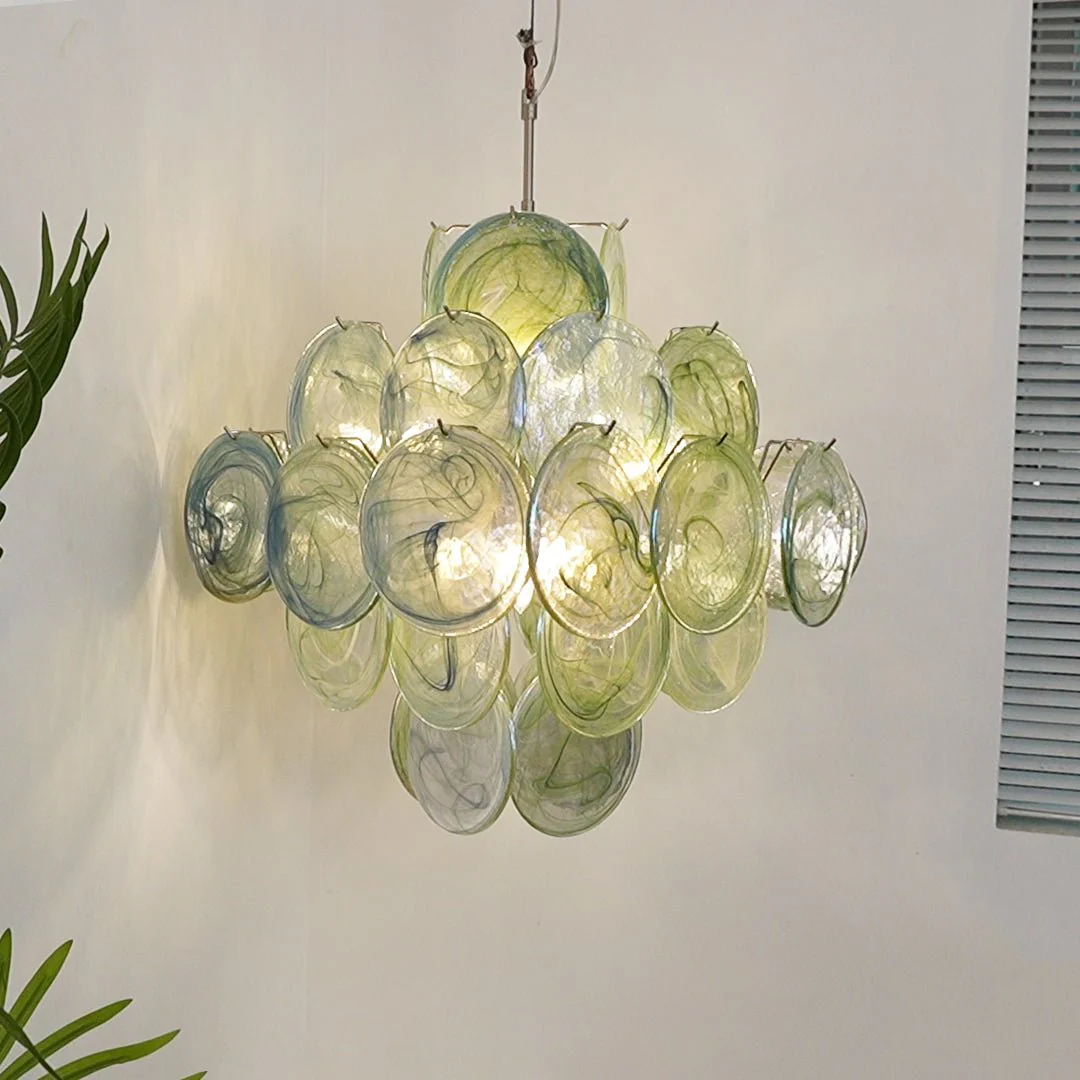 Verdant Bloom Murano Glass Chandelier - Image 10