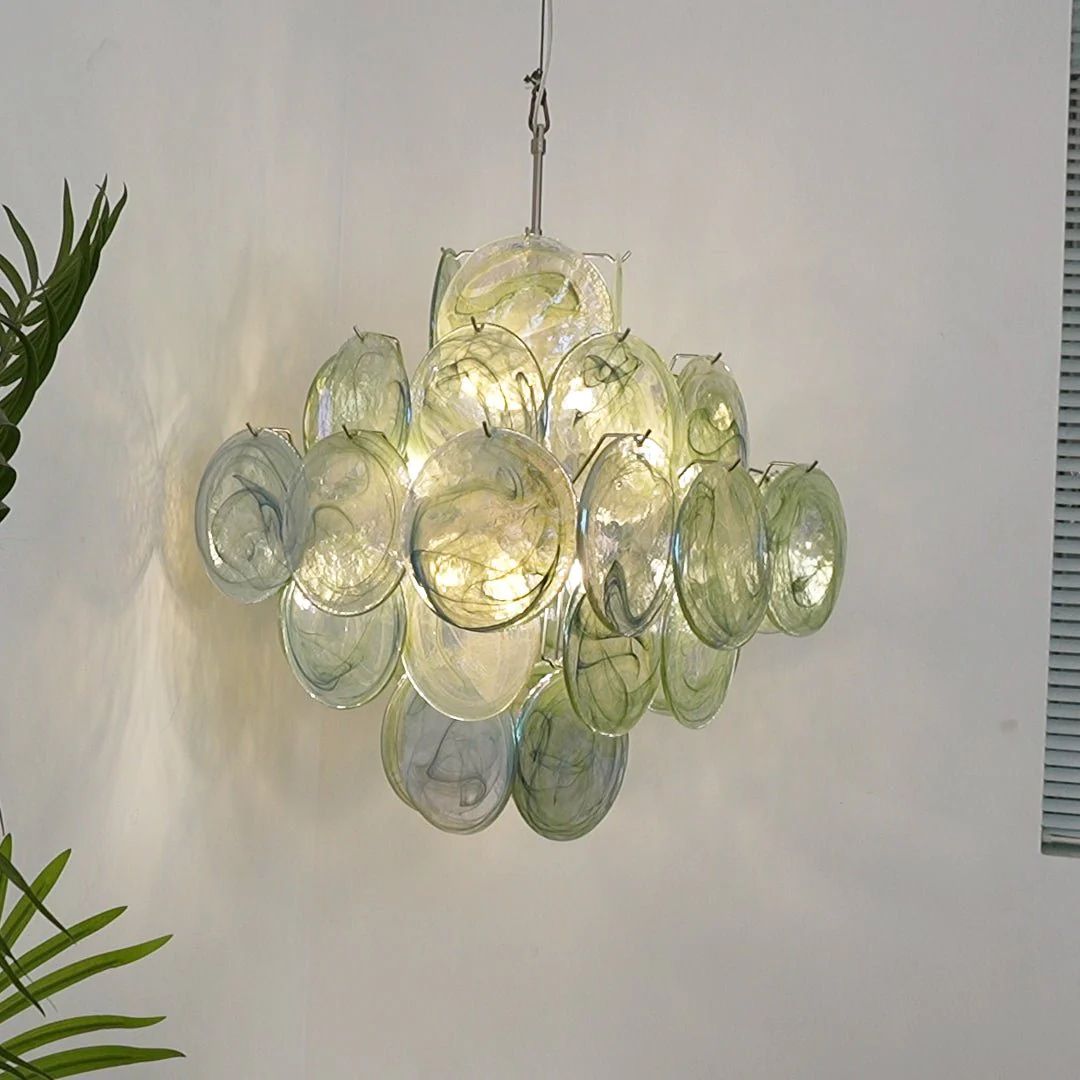 Verdant Bloom Murano Glass Chandelier - Image 3