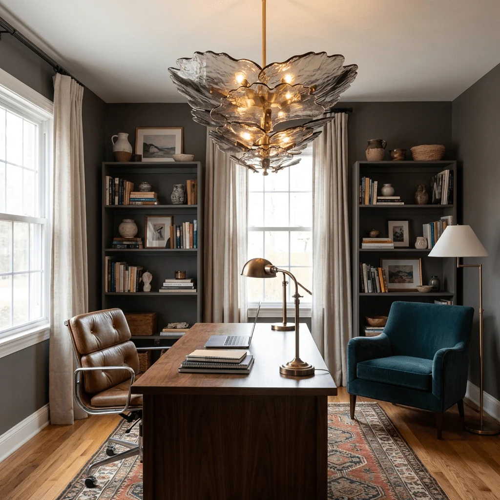 Verdant Petal Glass Chandelier - Image 5