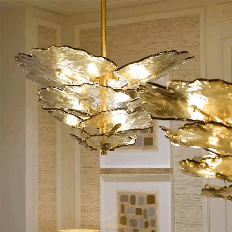 Verdant Petal Glass Chandelier - Image 8