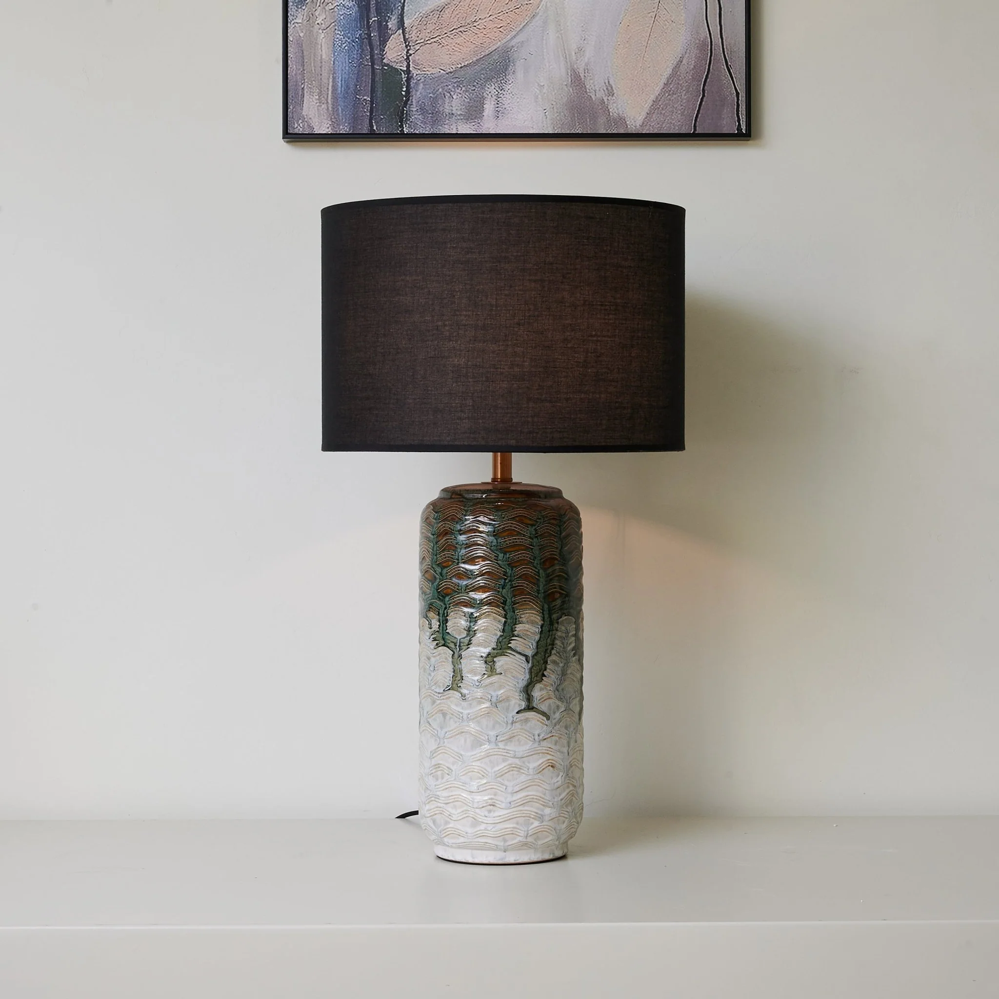Verde Drip Ceramic Table Lamp - Image 2