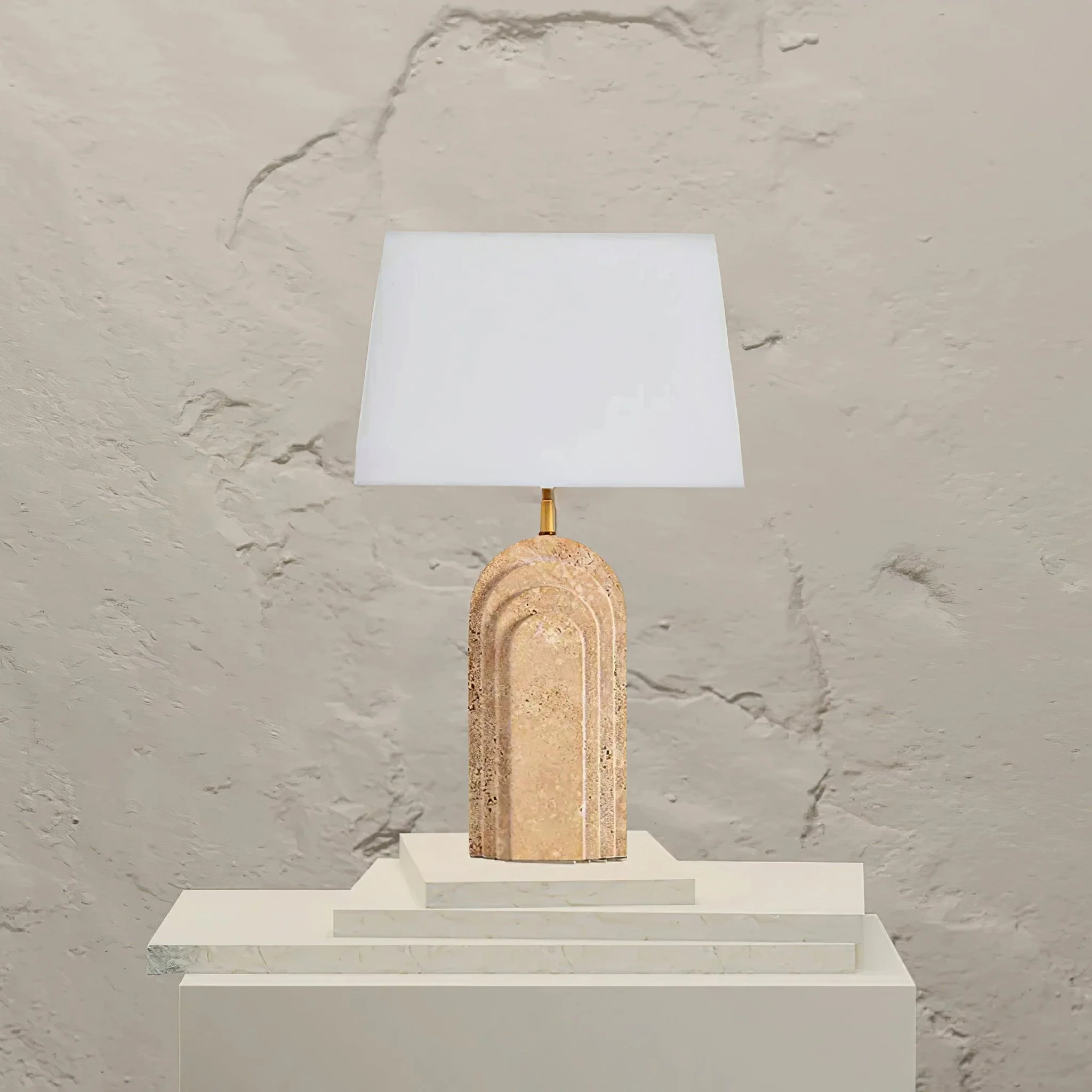 Verdura Travertine Table Lamp - Image 5