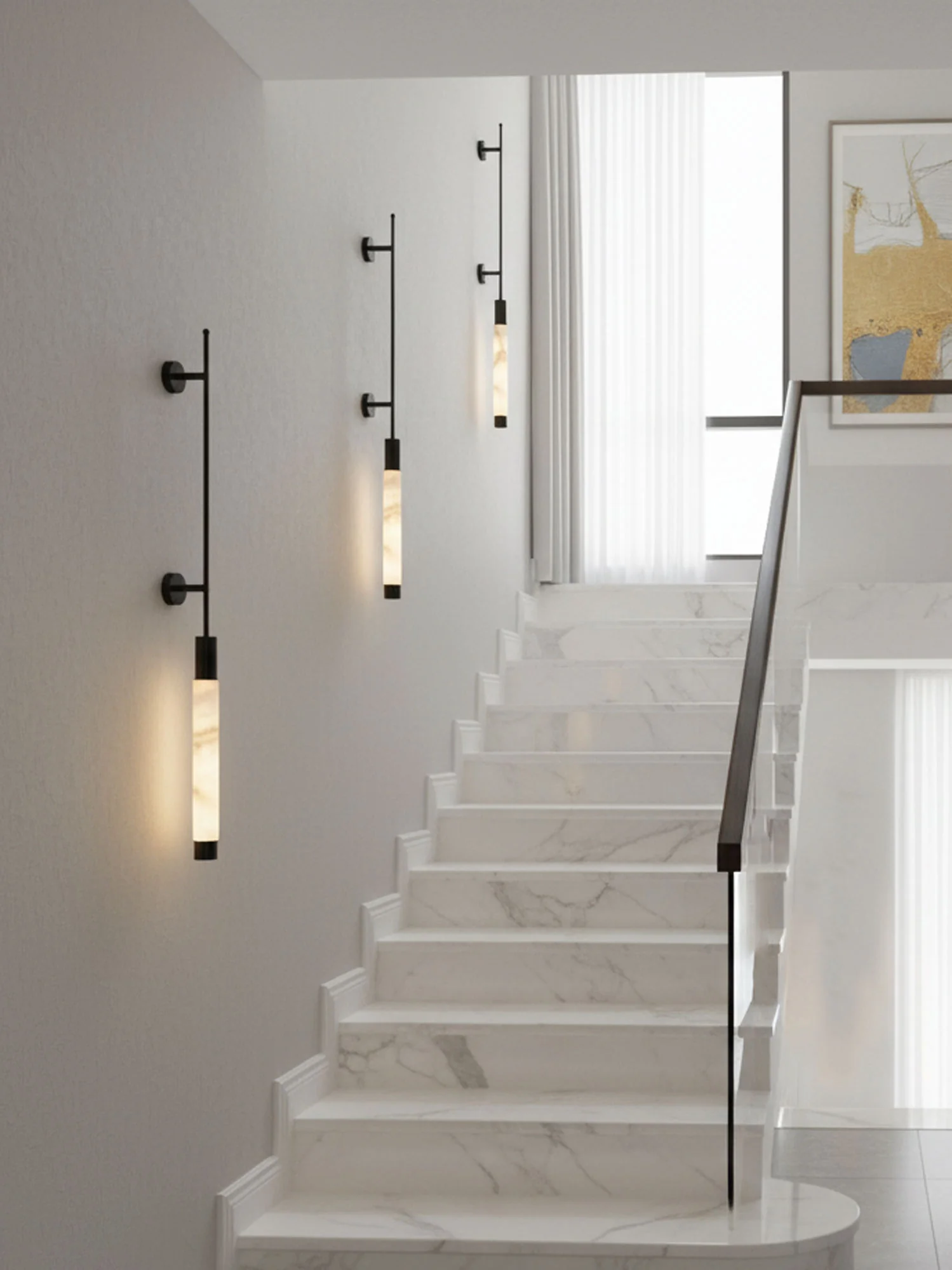Verita Alabaster Wall Sconce - Image 5