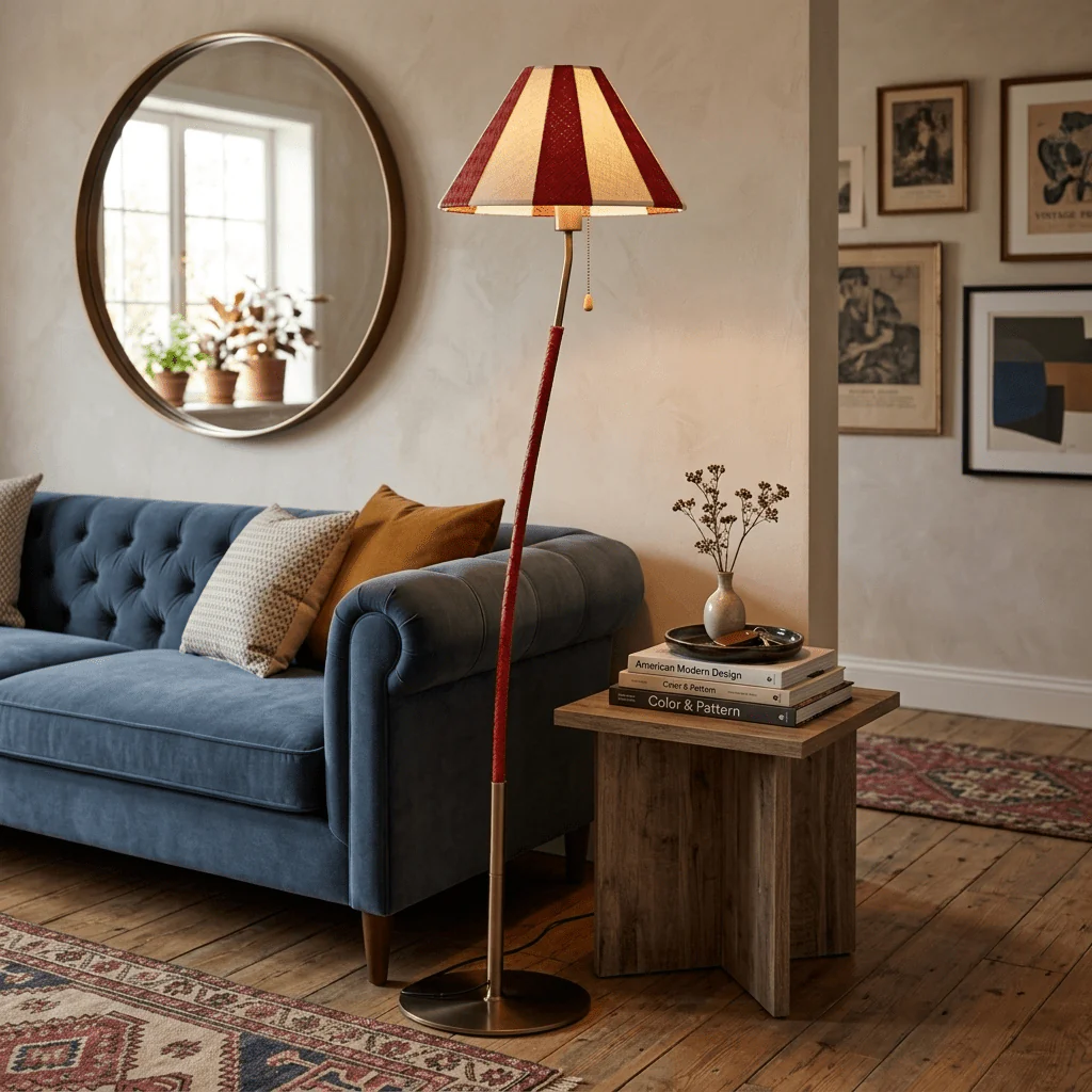 Verona Curved Striped Floor Lamp - Image 3