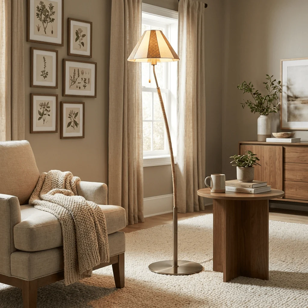 Verona Curved Striped Floor Lamp - Image 6