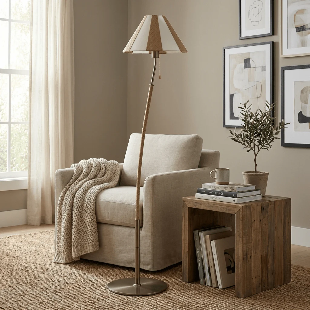 Verona Curved Striped Floor Lamp - Image 7
