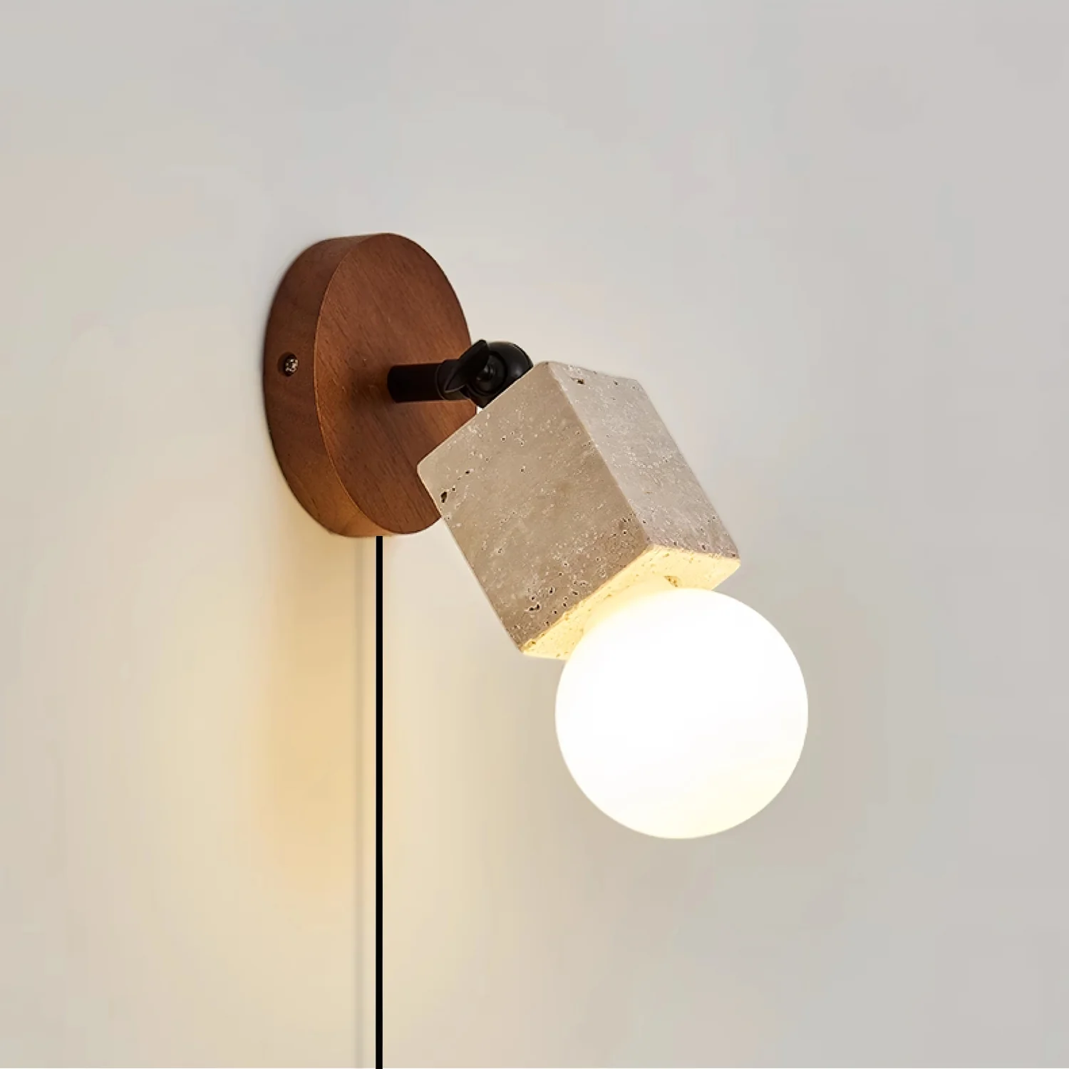 Versa Stone Adjustable Plug-in Wall Light - Image 2