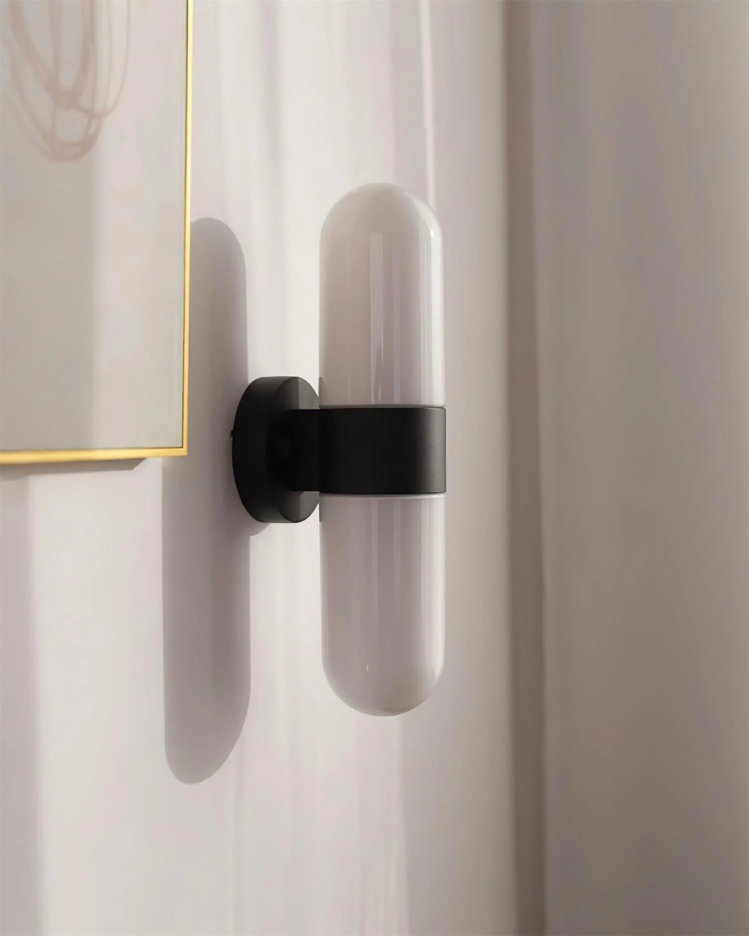Vertical Capsule Glass Wall Sconce - Image 17