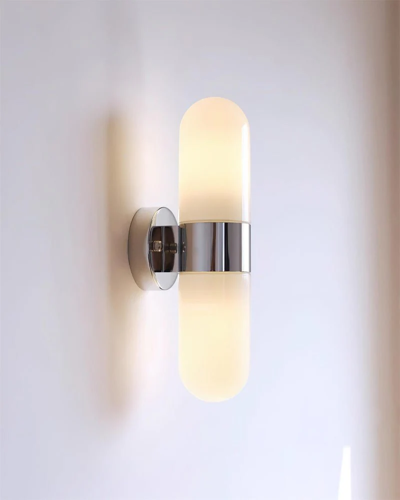 Vertical Capsule Glass Wall Sconce - Image 22