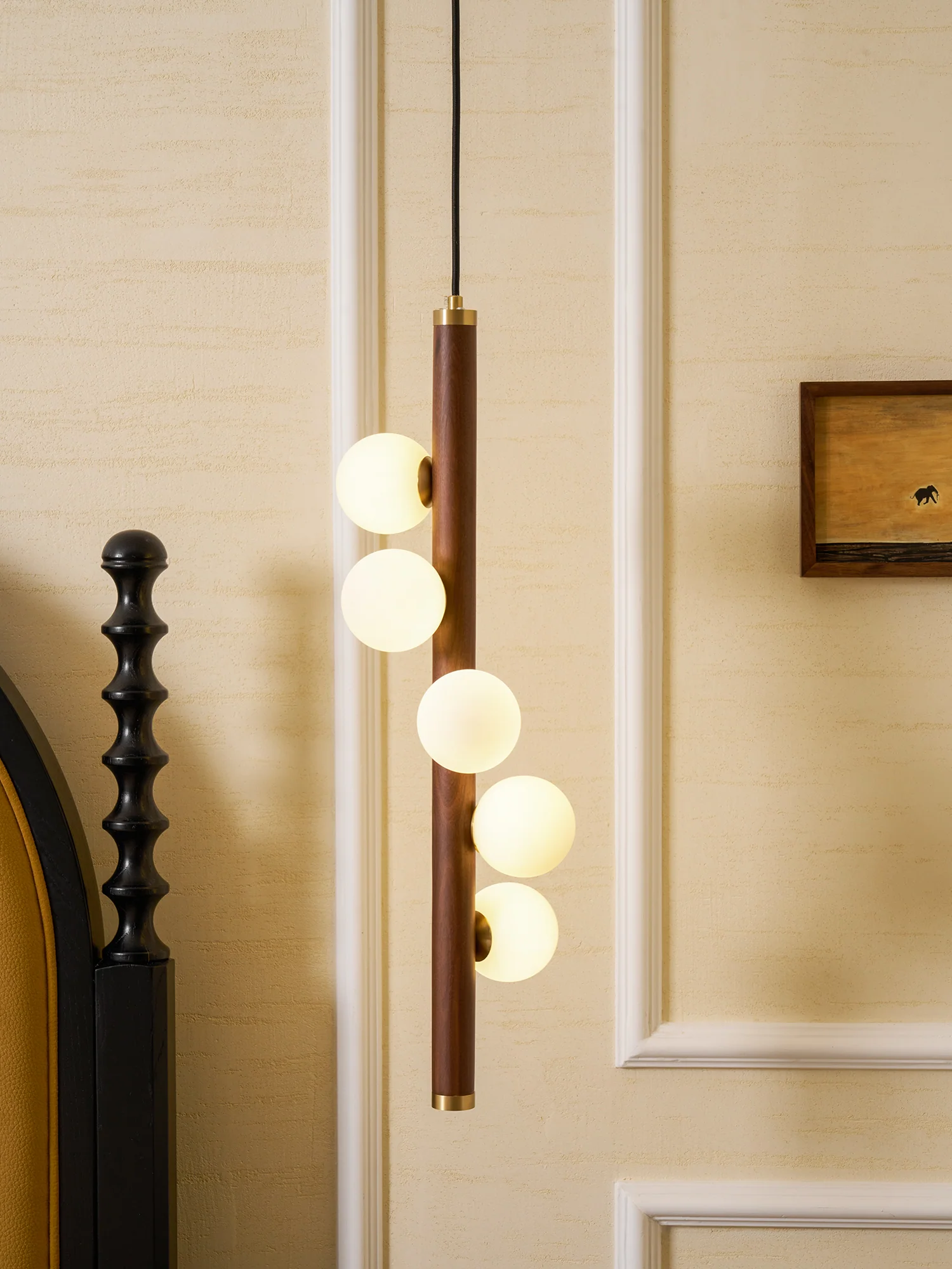 Vertical Orb Timber Pendant Lamp - Image 29