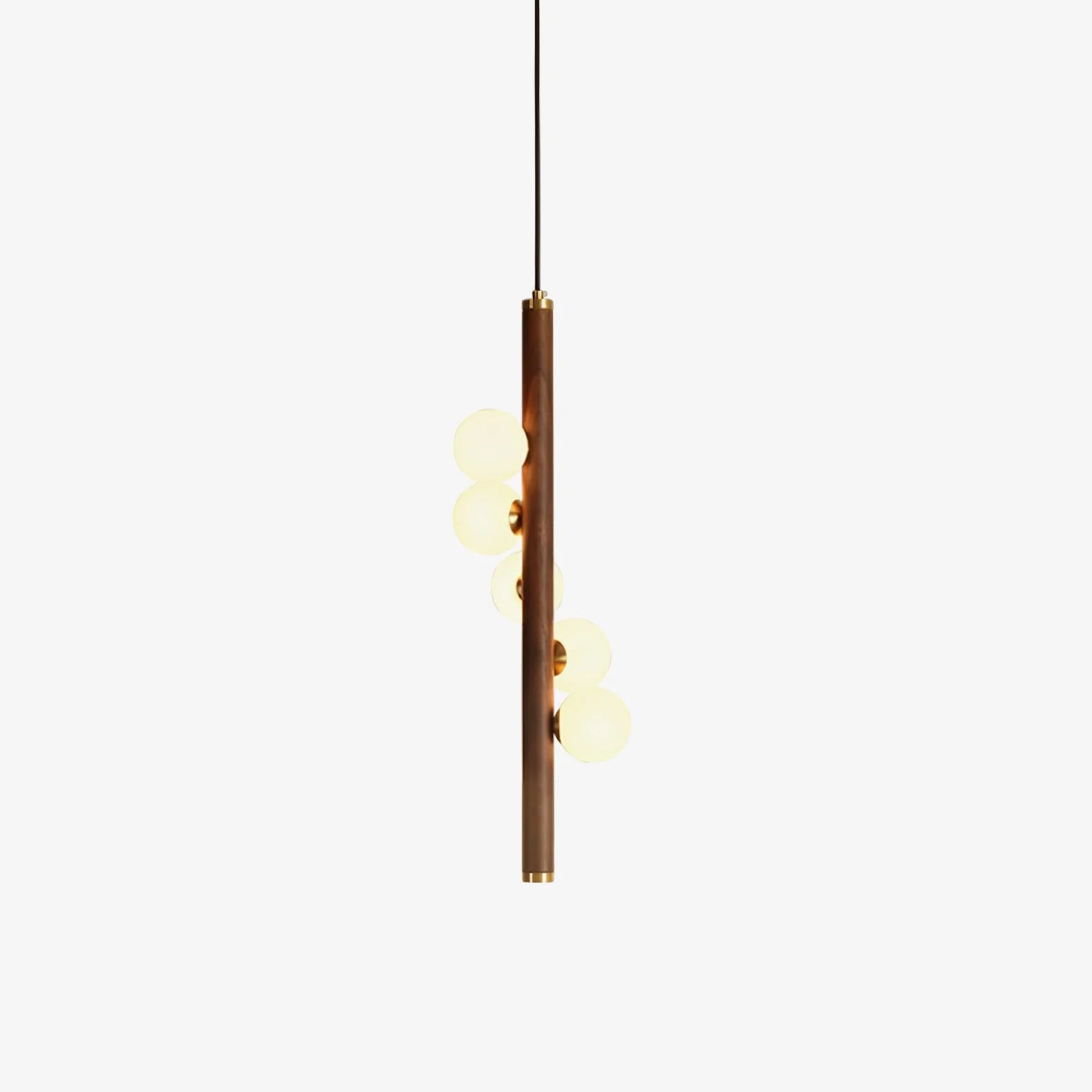 Vertical Orb Timber Pendant Lamp - Image 36