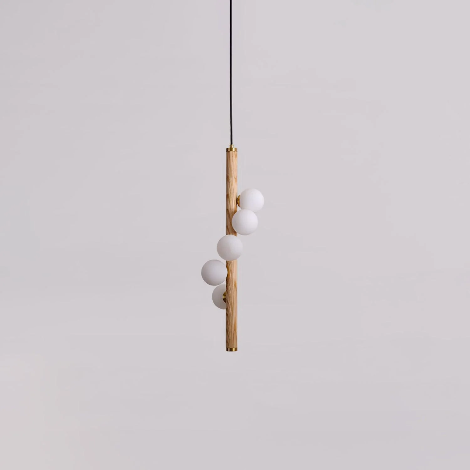 Vertical Orb Timber Pendant Lamp - Image 5