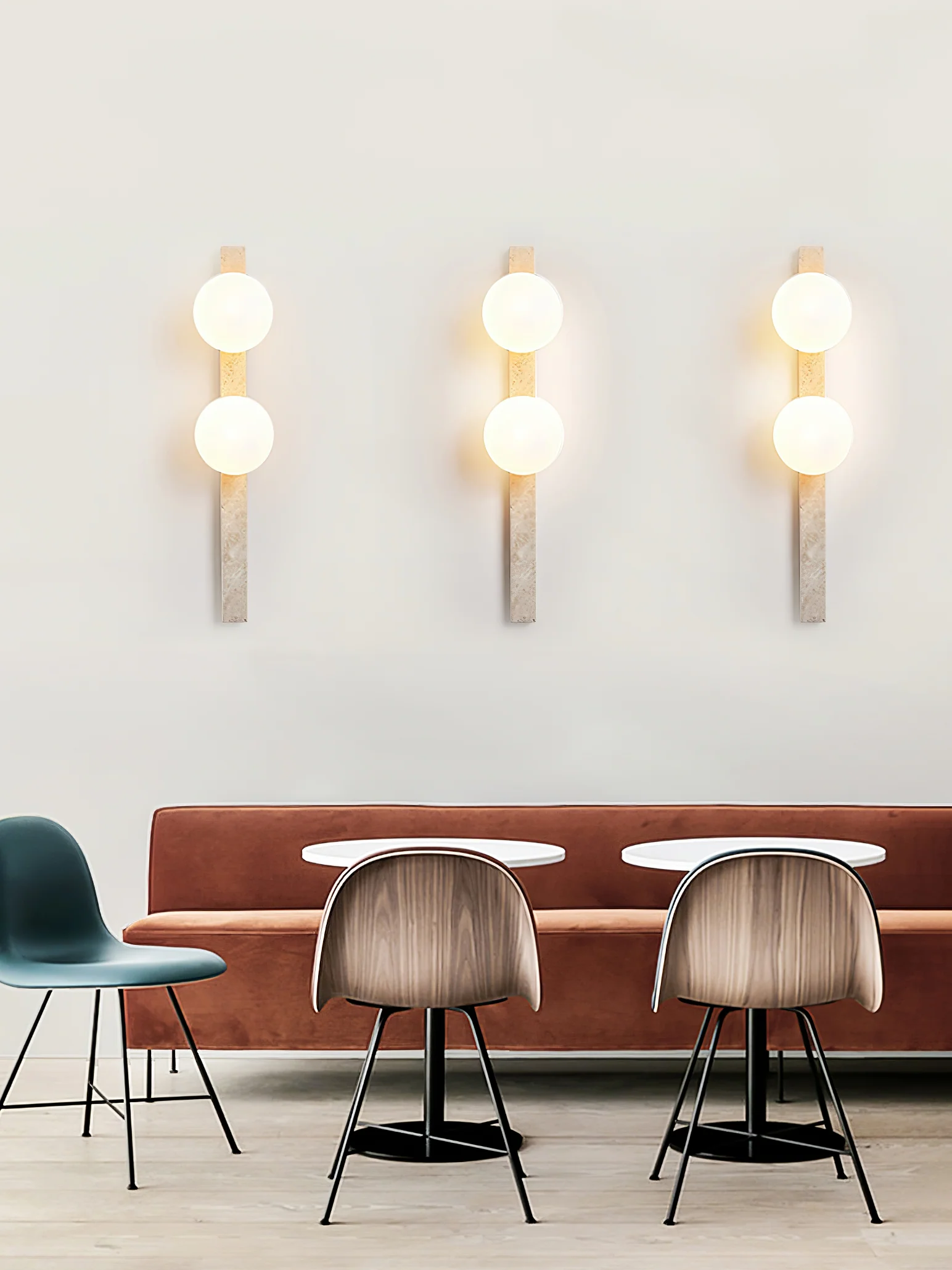Vertical Travertine Wall Sconce - Image 10