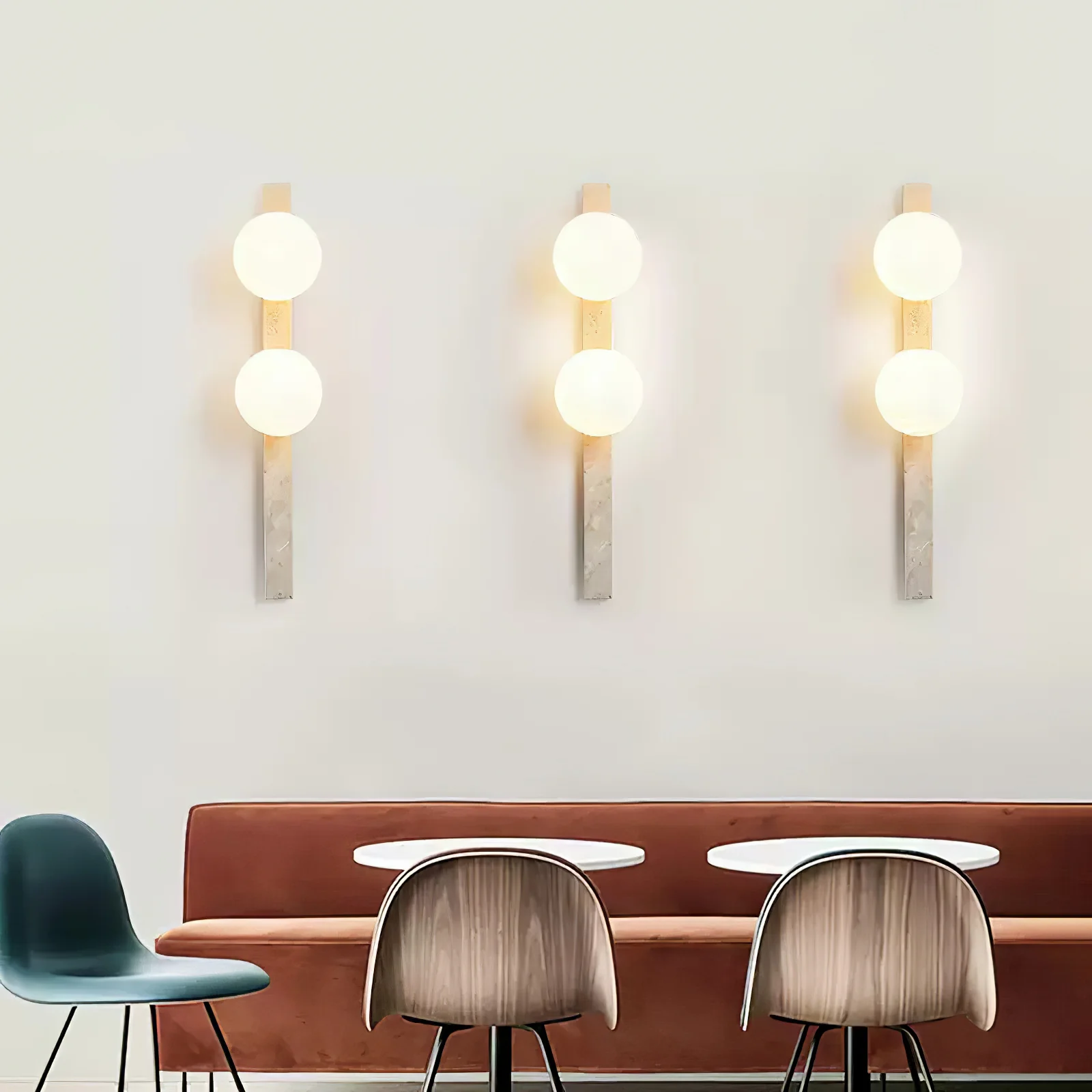 Vertical Travertine Wall Sconce - Image 4