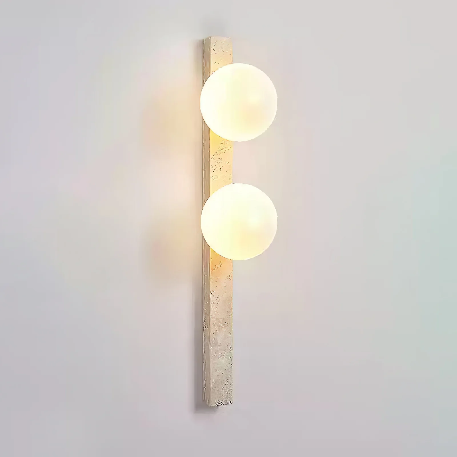 Vertical Travertine Wall Sconce - Image 7
