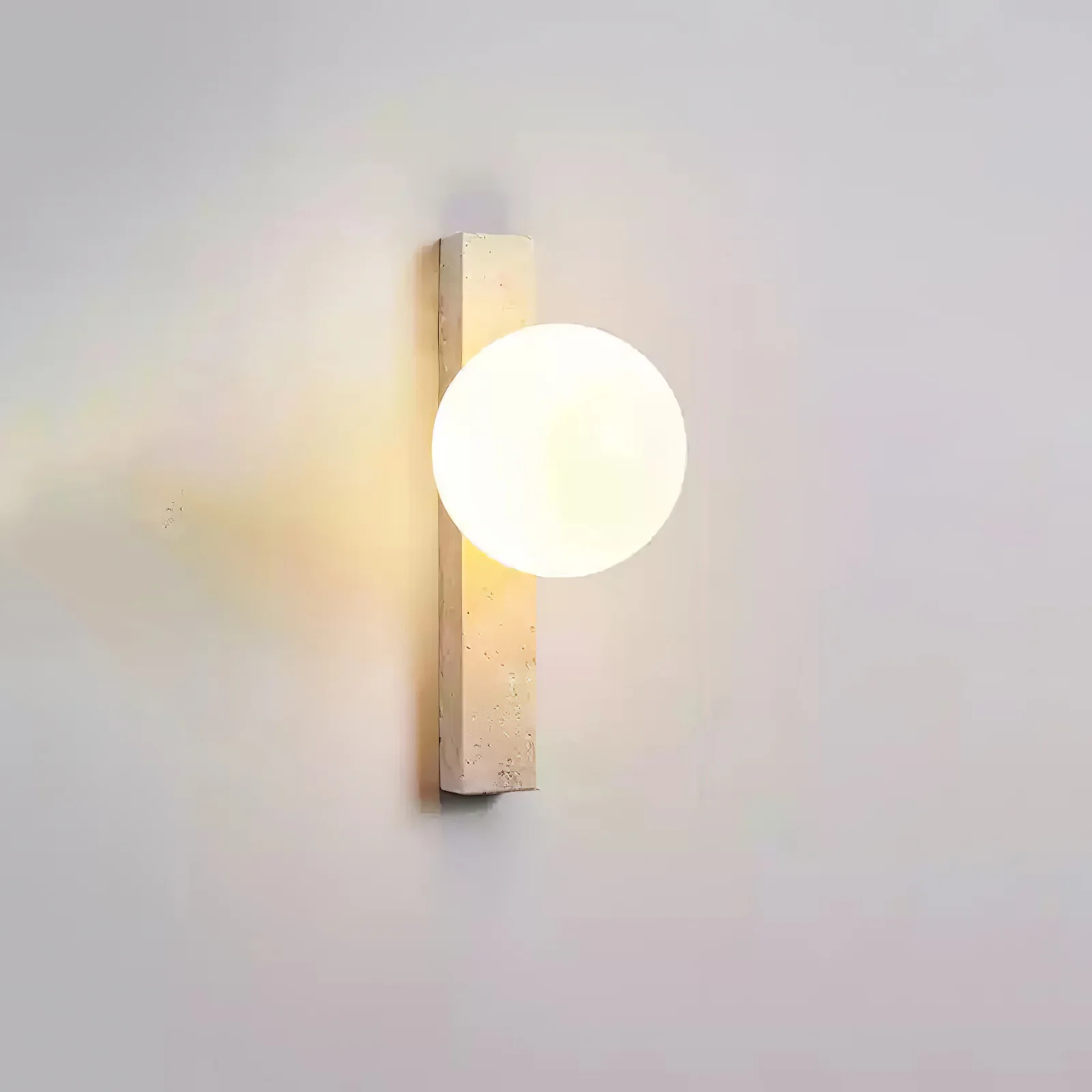 Vertical Travertine Wall Sconce - Image 8