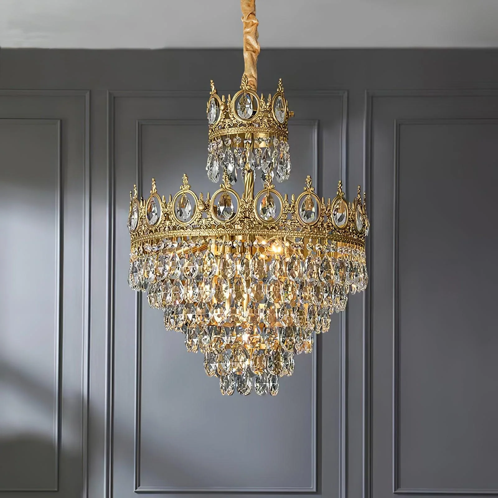 Vintage Crystal Chandelier - Image 13