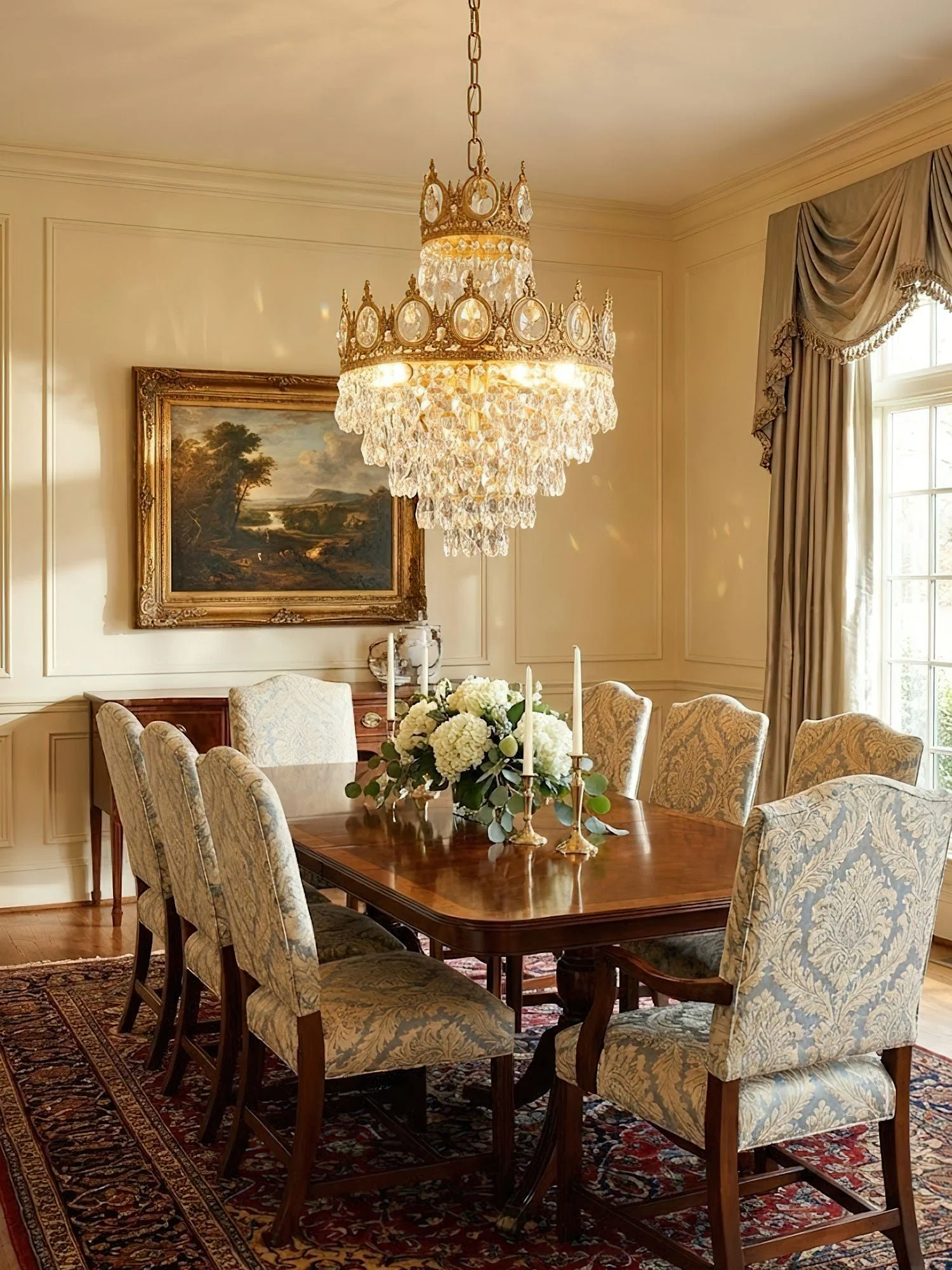 Vintage Crystal Chandelier - Image 4