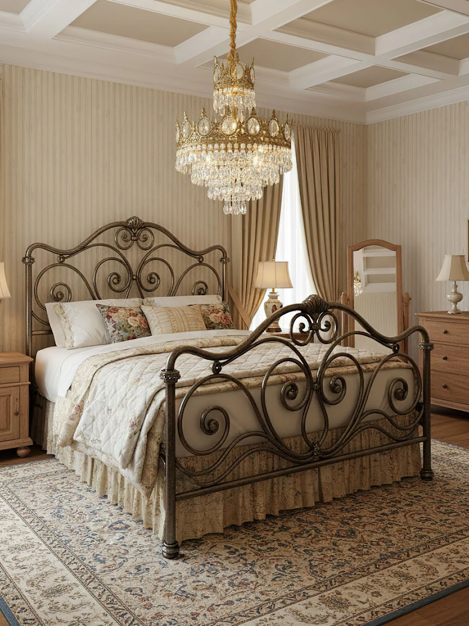 Vintage Crystal Chandelier - Image 7