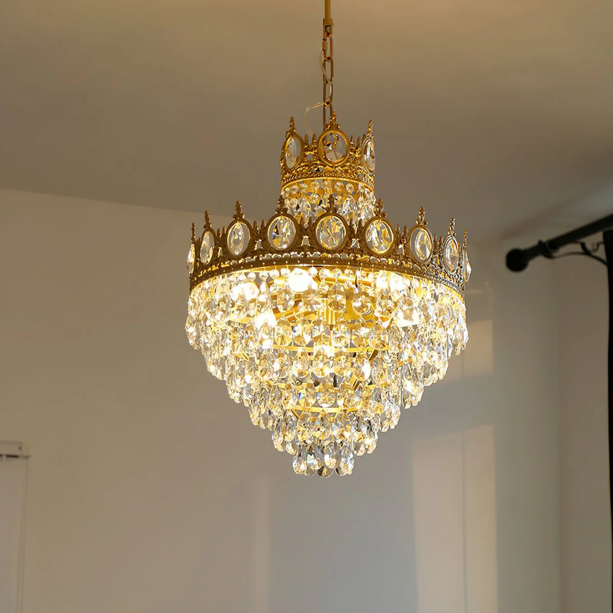 Vintage Crystal Chandelier - Image 9