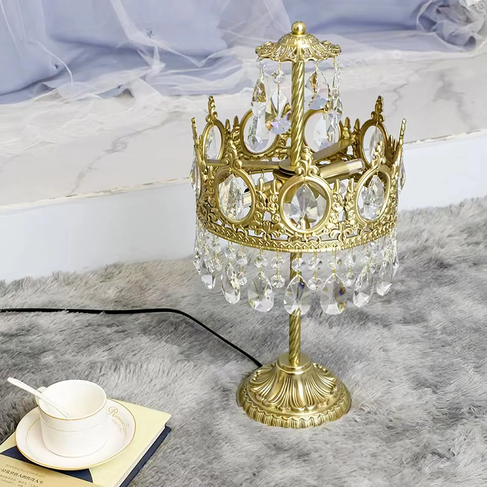 Vintage Crystal Table Light - Image 11