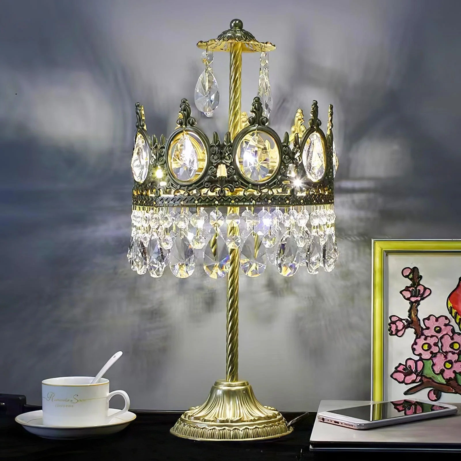Vintage Crystal Table Light - Image 25