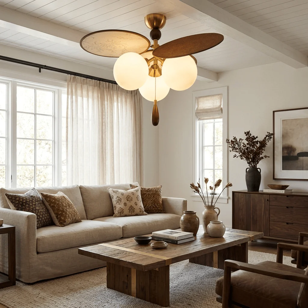 Vintage Floral Disc Ceiling Light - Image 3
