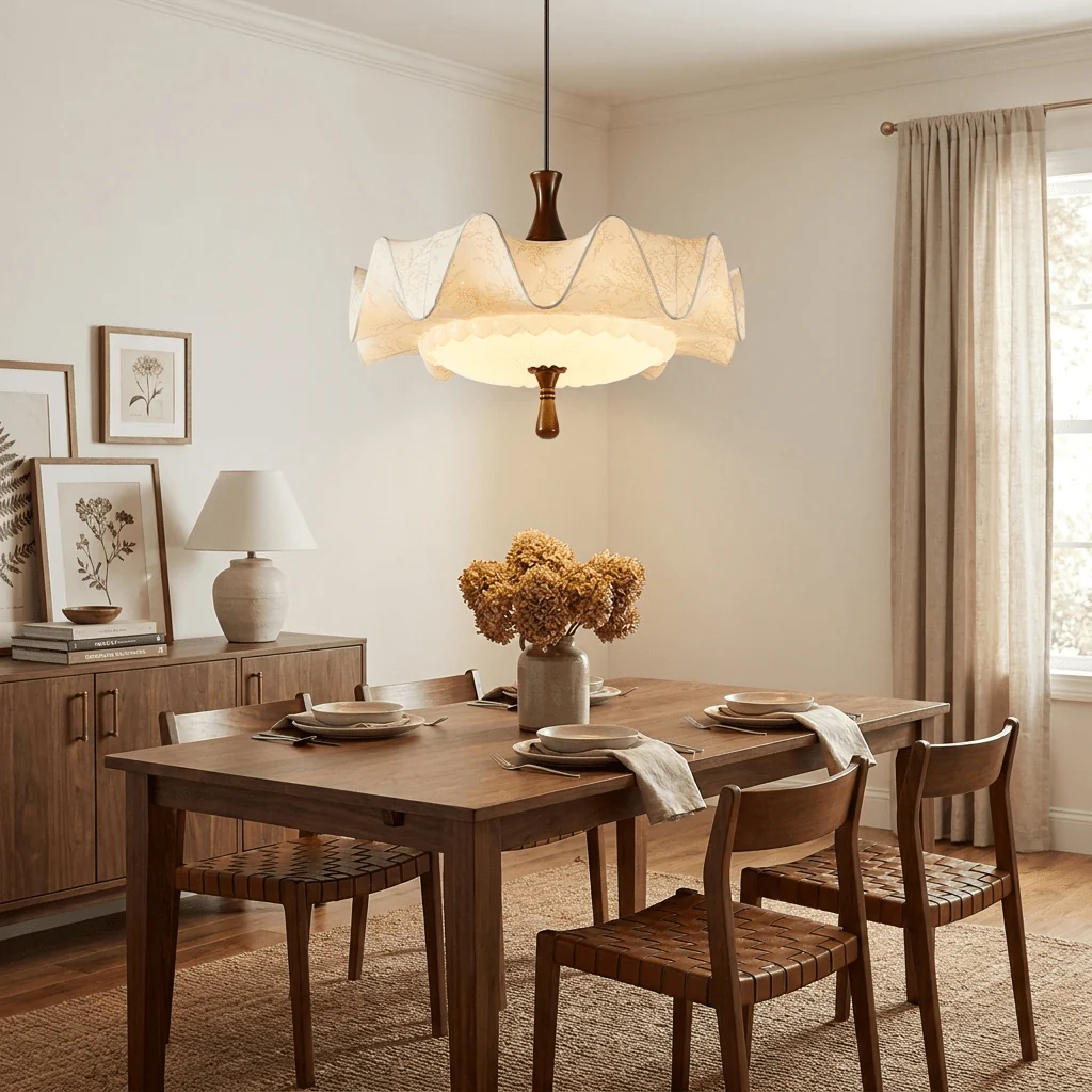 Vintage Floral Scalloped Pendant Light - Image 2