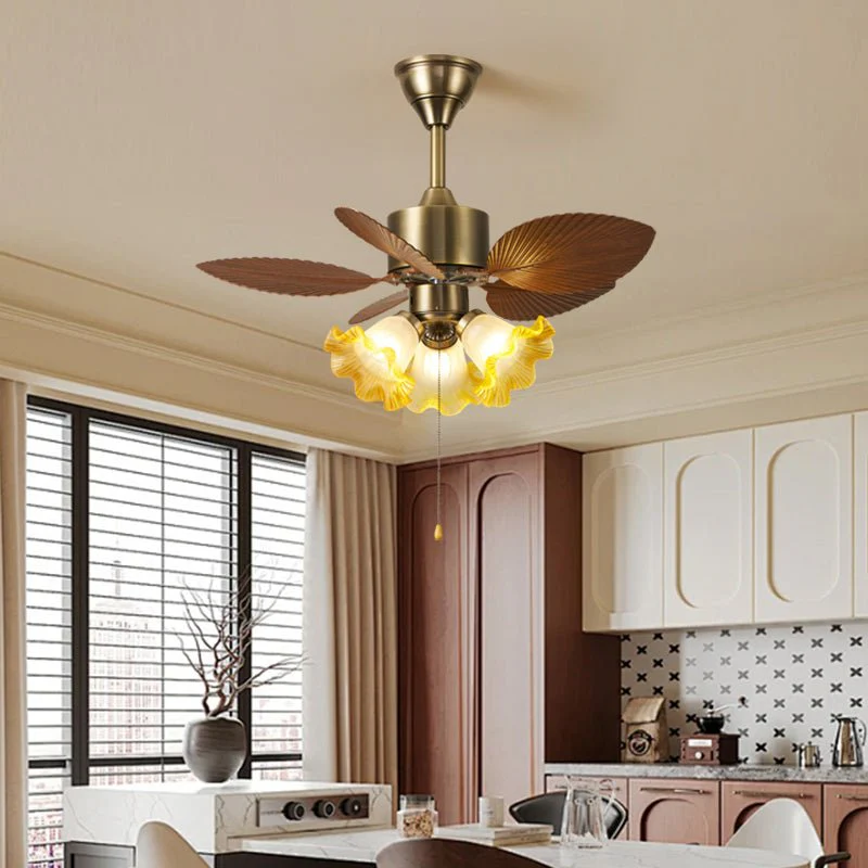 Vintage Leaf Ceiling Fan Light - Image 2