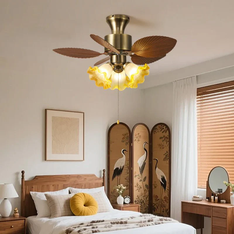 Vintage Leaf Ceiling Fan Light - Image 3