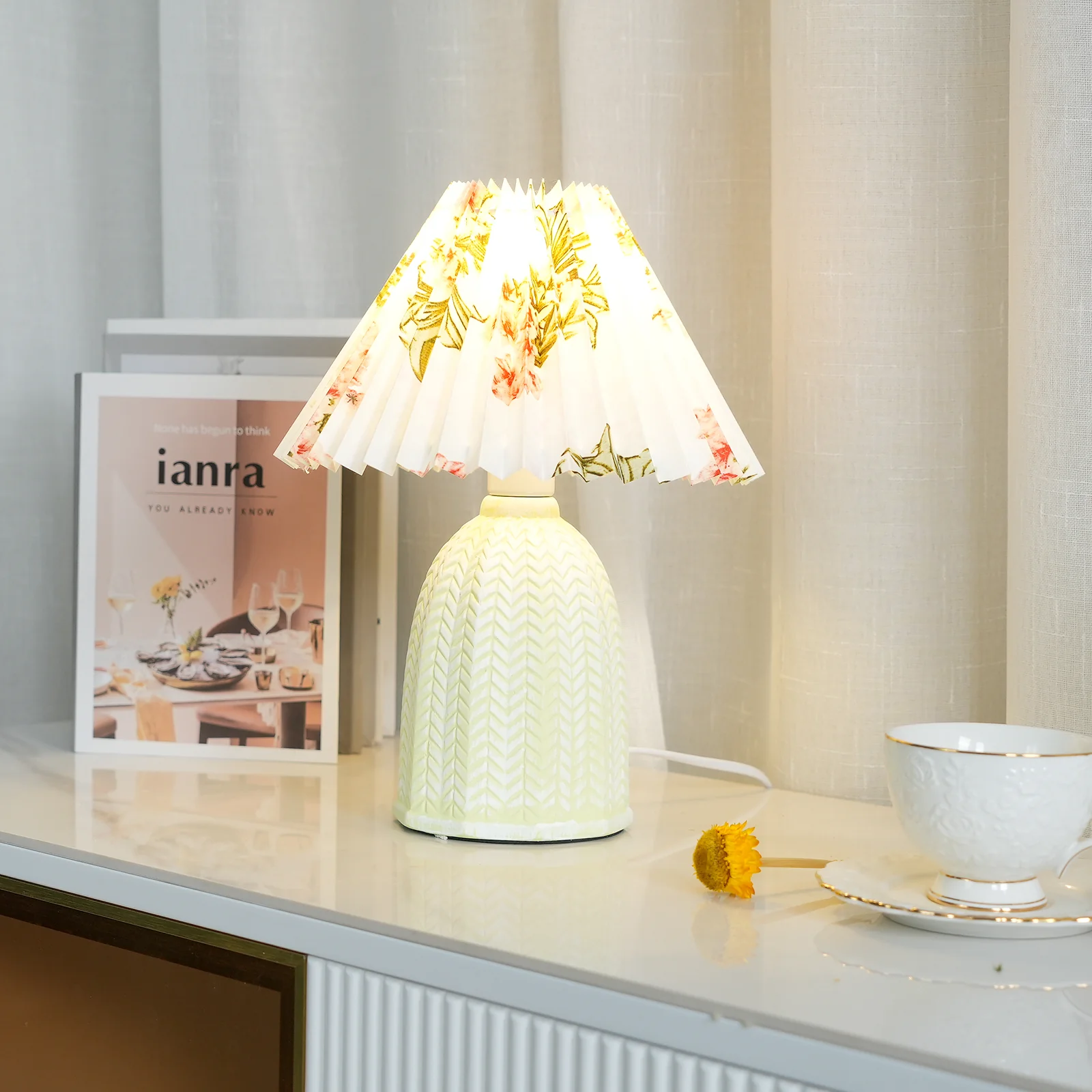 Vintage Pleated Table Lamp - Image 4