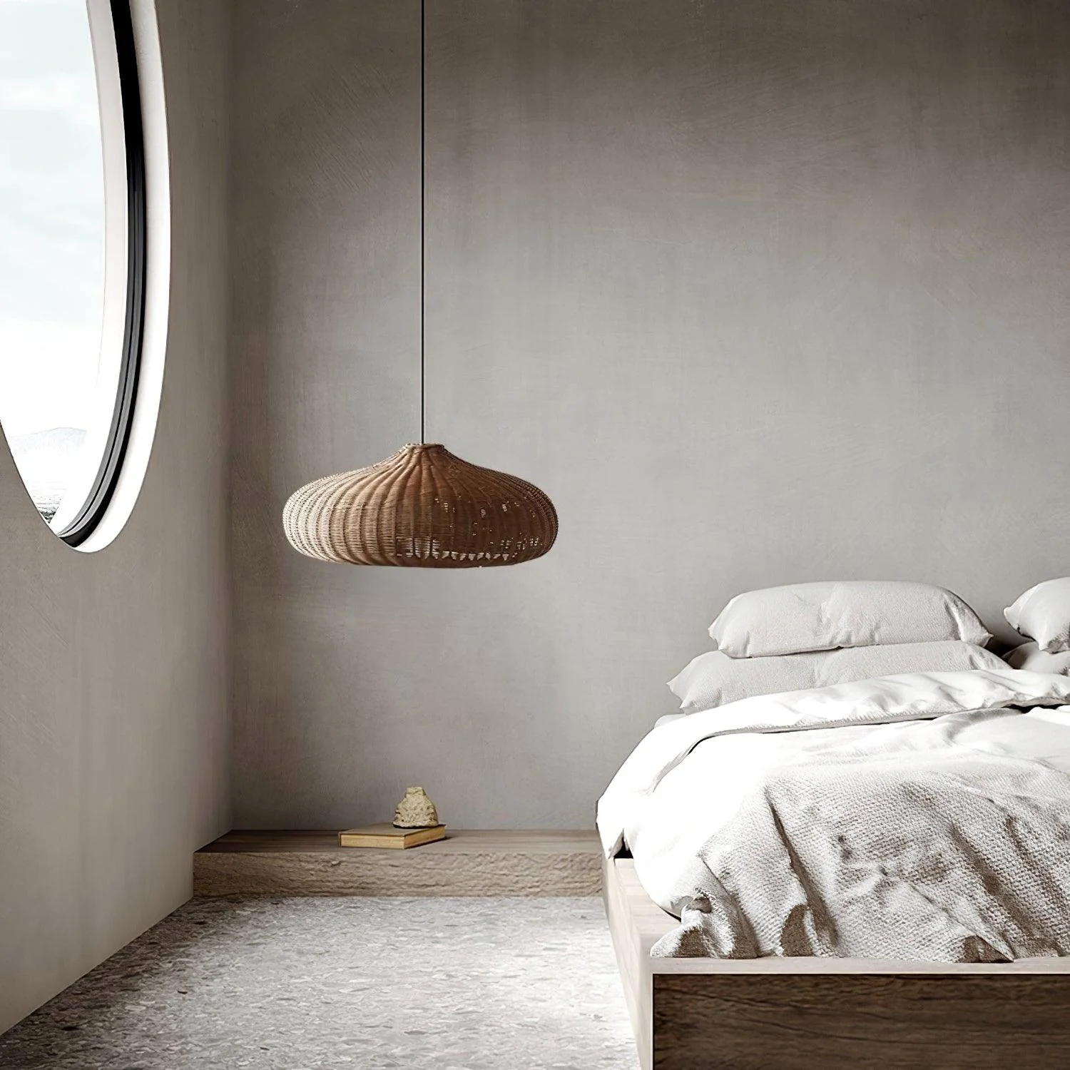 Vintage Rattan Pendant Lamp - Image 11
