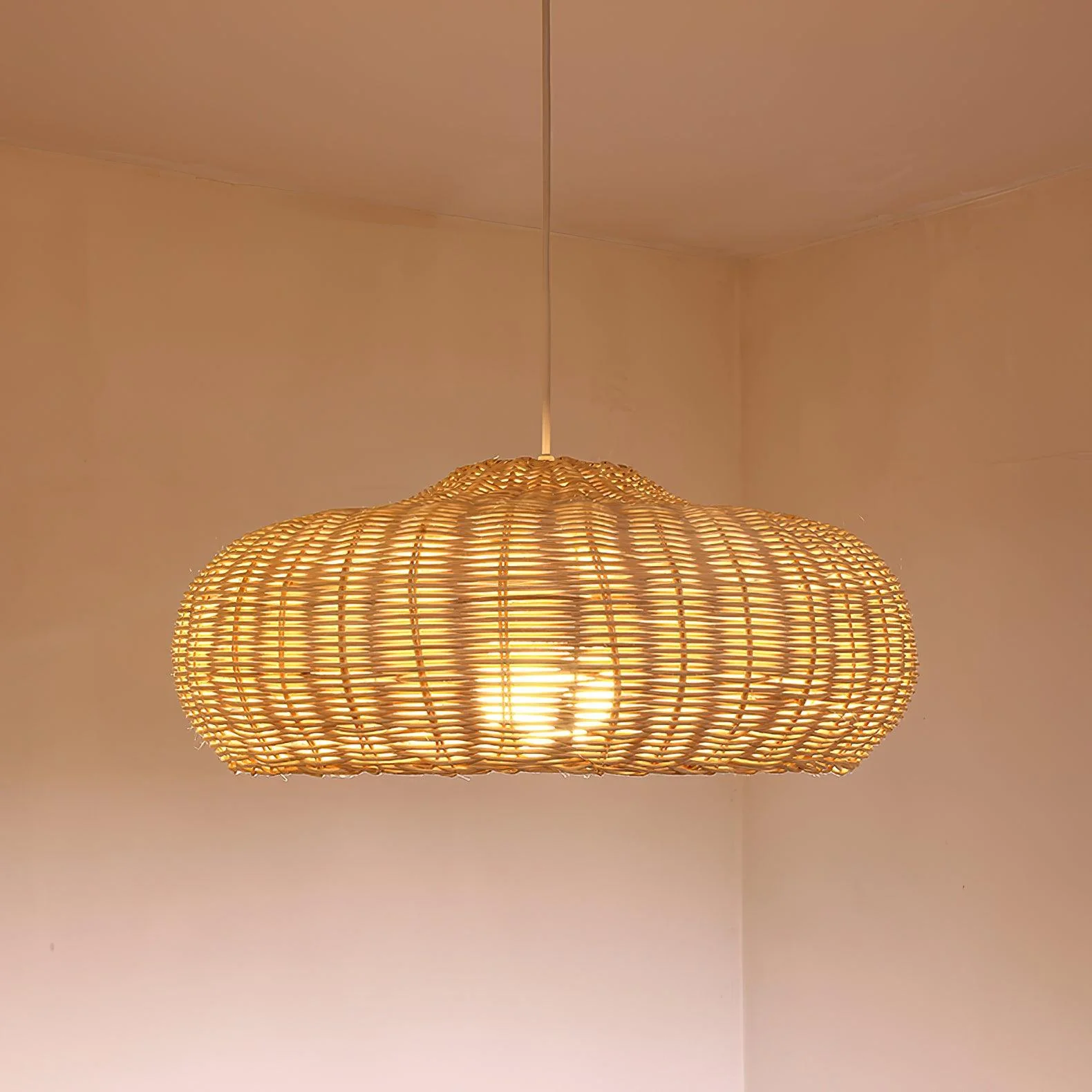 Vintage Rattan Pendant Lamp - Image 14