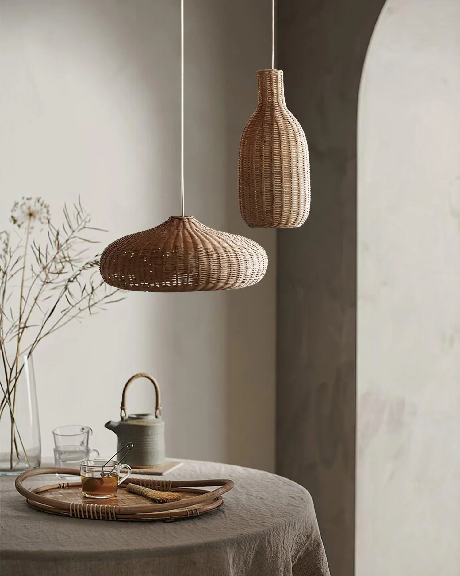 Vintage Rattan Pendant Lamp - Image 15