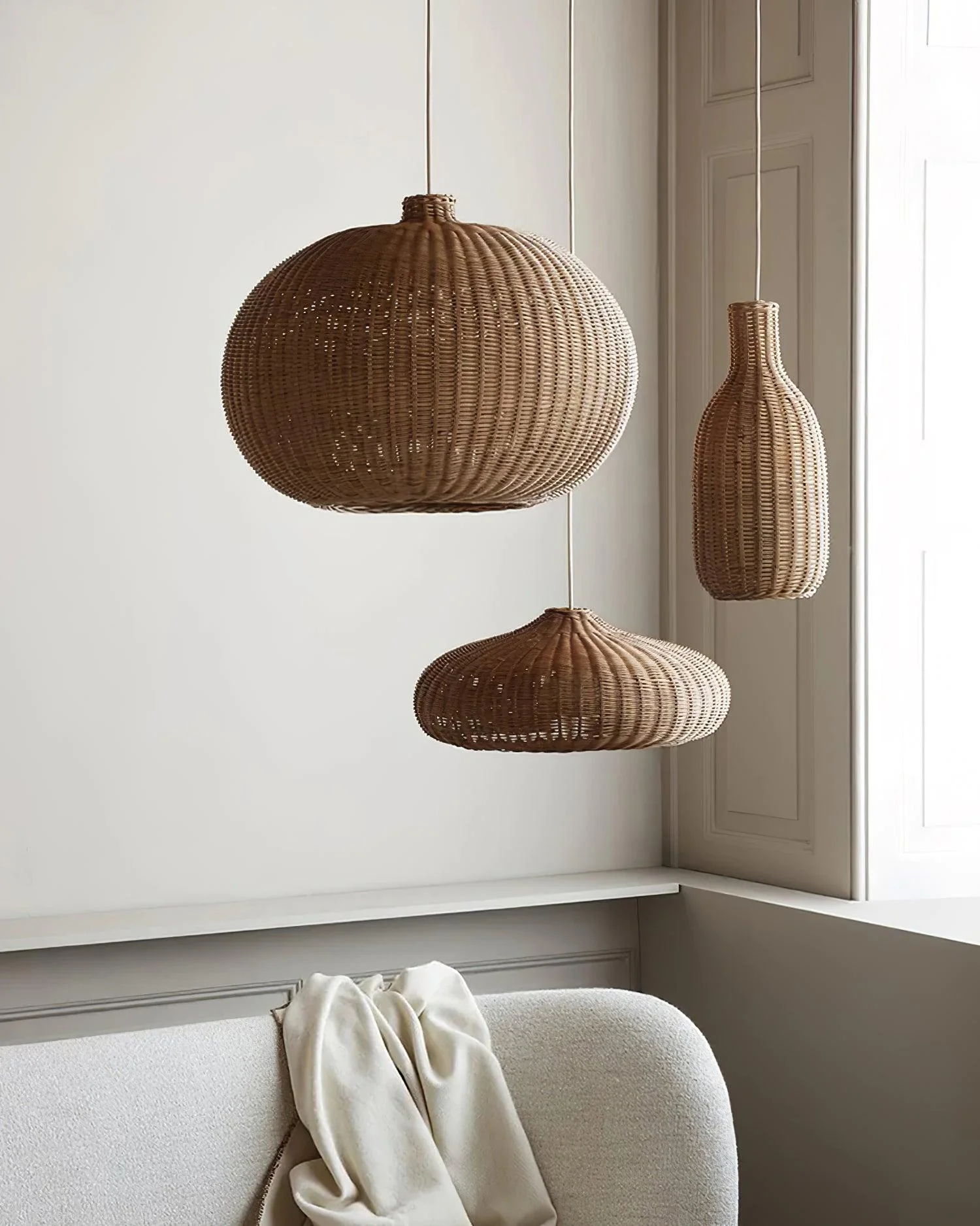 Vintage Rattan Pendant Lamp - Image 16