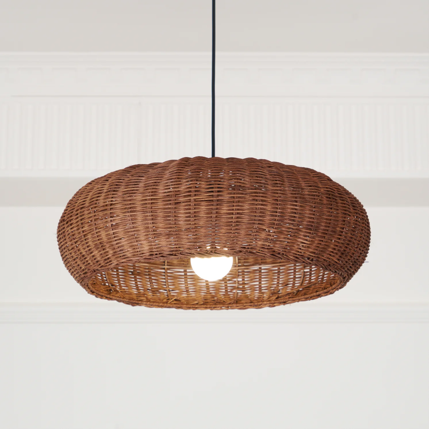 Vintage Rattan Pendant Lamp - Image 3