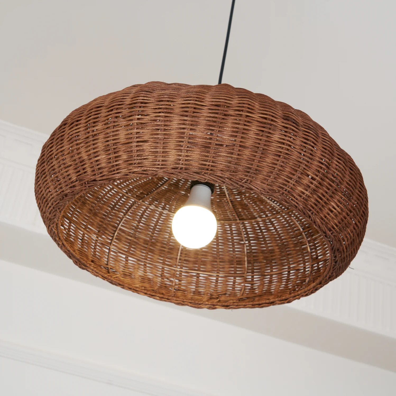 Vintage Rattan Pendant Lamp - Image 4