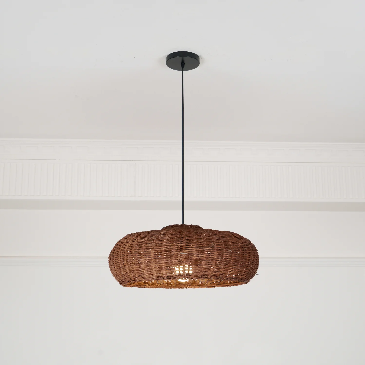 Vintage Rattan Pendant Lamp - Image 5
