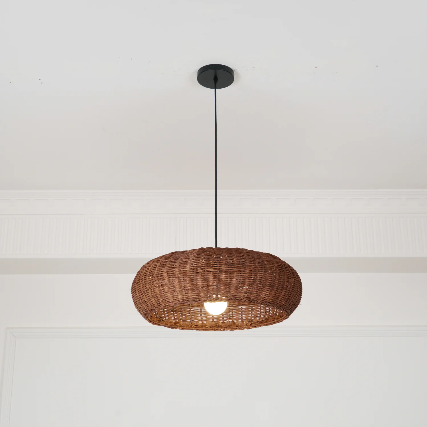 Vintage Rattan Pendant Lamp - Image 7