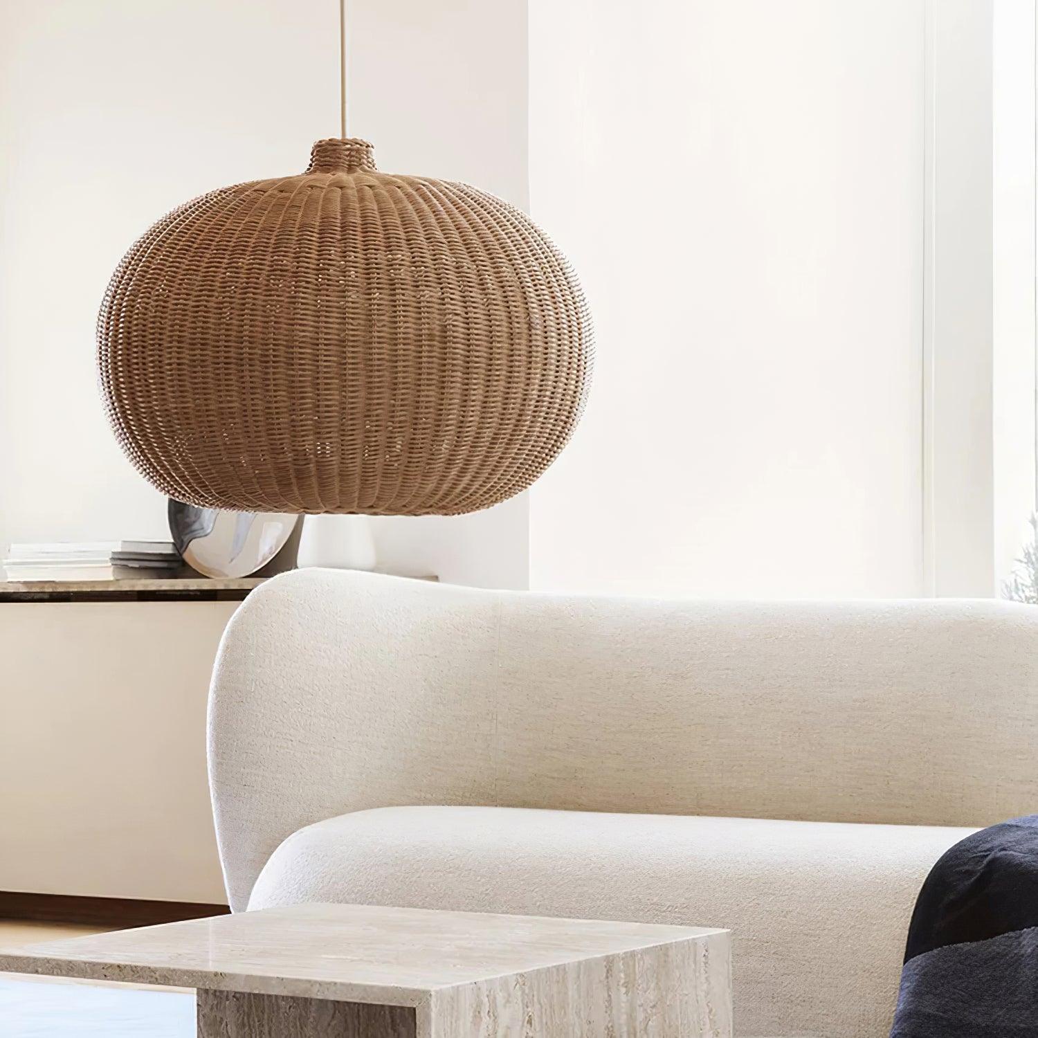 Vintage Rattan Pendant Lamp - Image 9