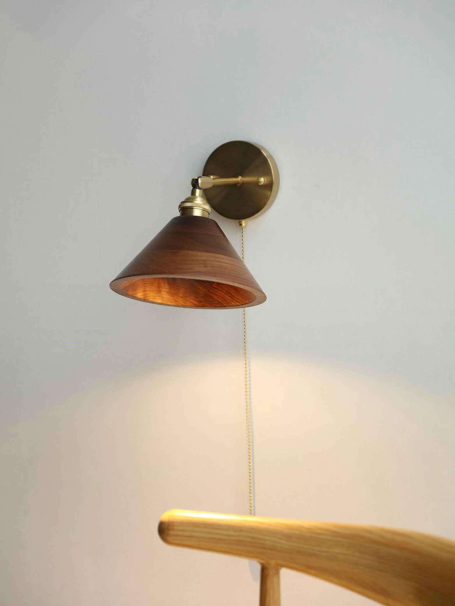 Vintage Wood Wall Lamp - Image 10