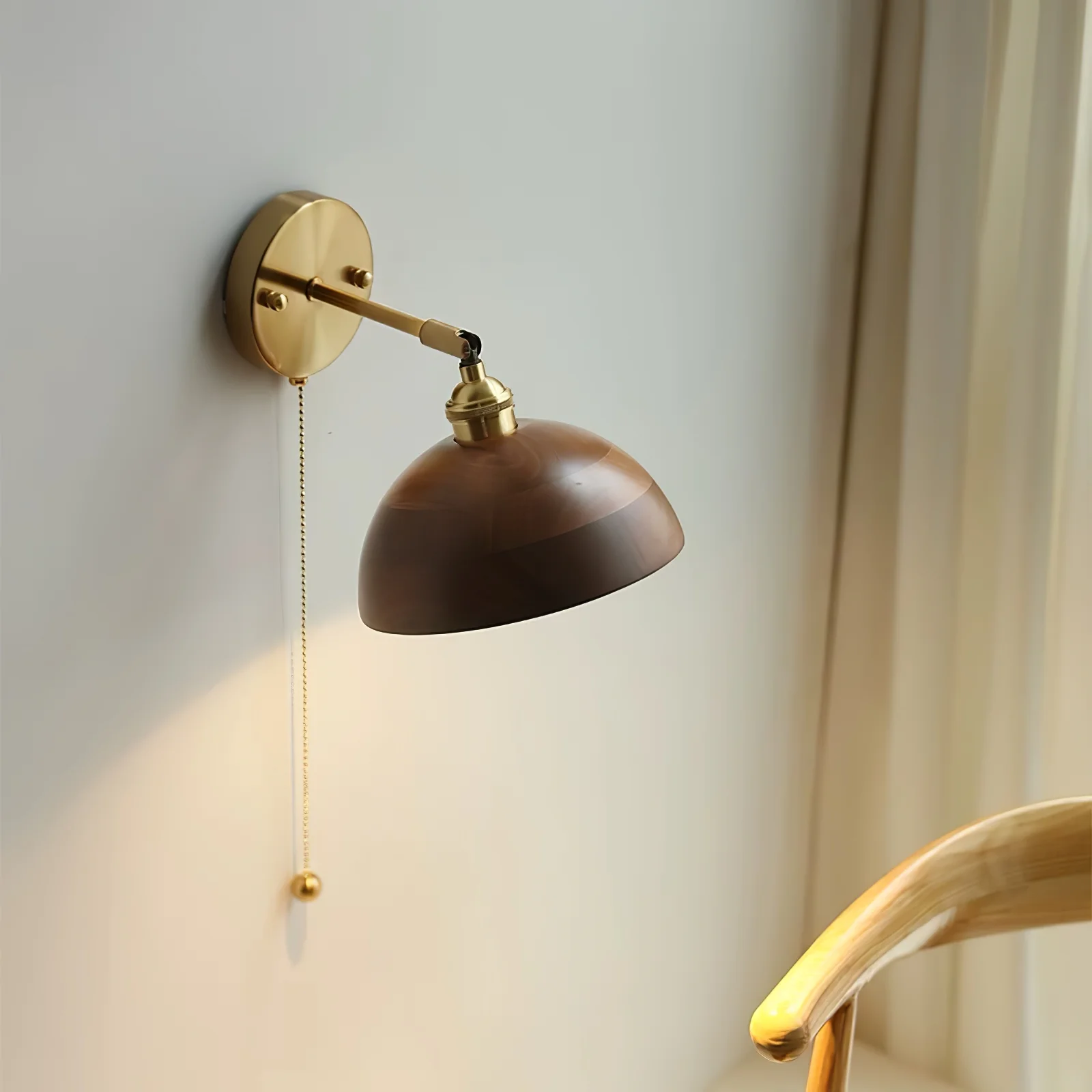 Vintage Wood Wall Lamp - Image 12